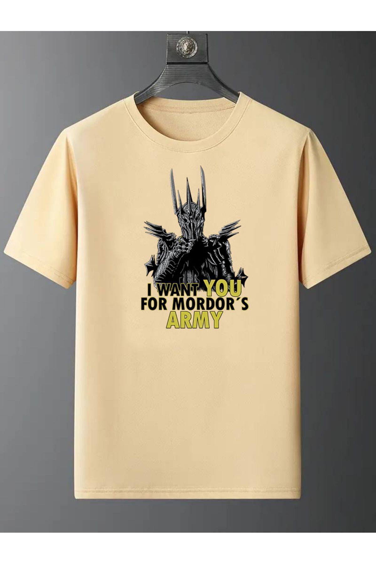 Boi Sauron Army Yüzüklerin Efendisi Lotr Baskılı Pamuk T-shirt