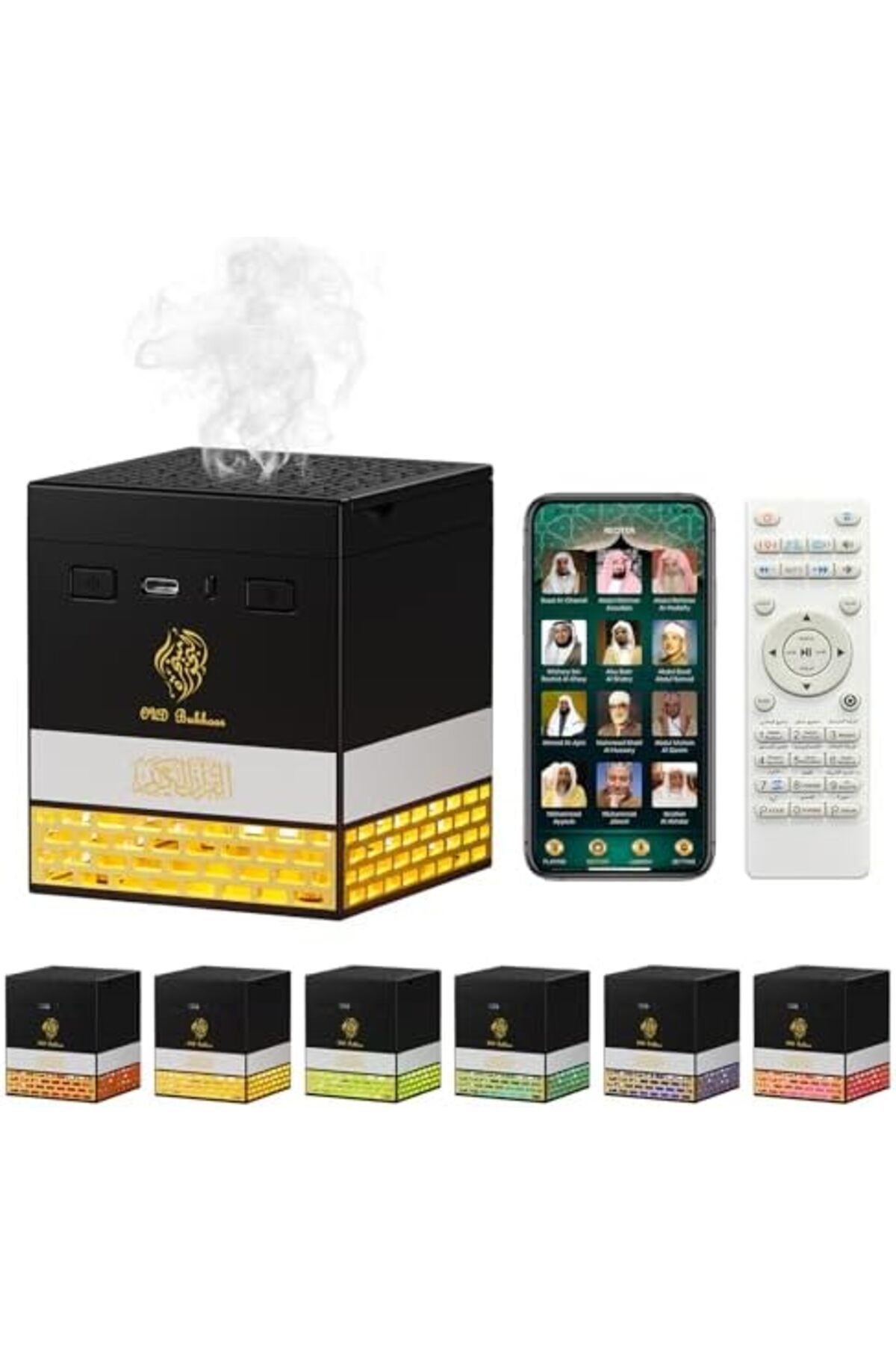NO N4ME-Night Lamp for Quran and Incense from Telawah Kaaba, Bluetooth Speaker with Remote Control and App S 2
