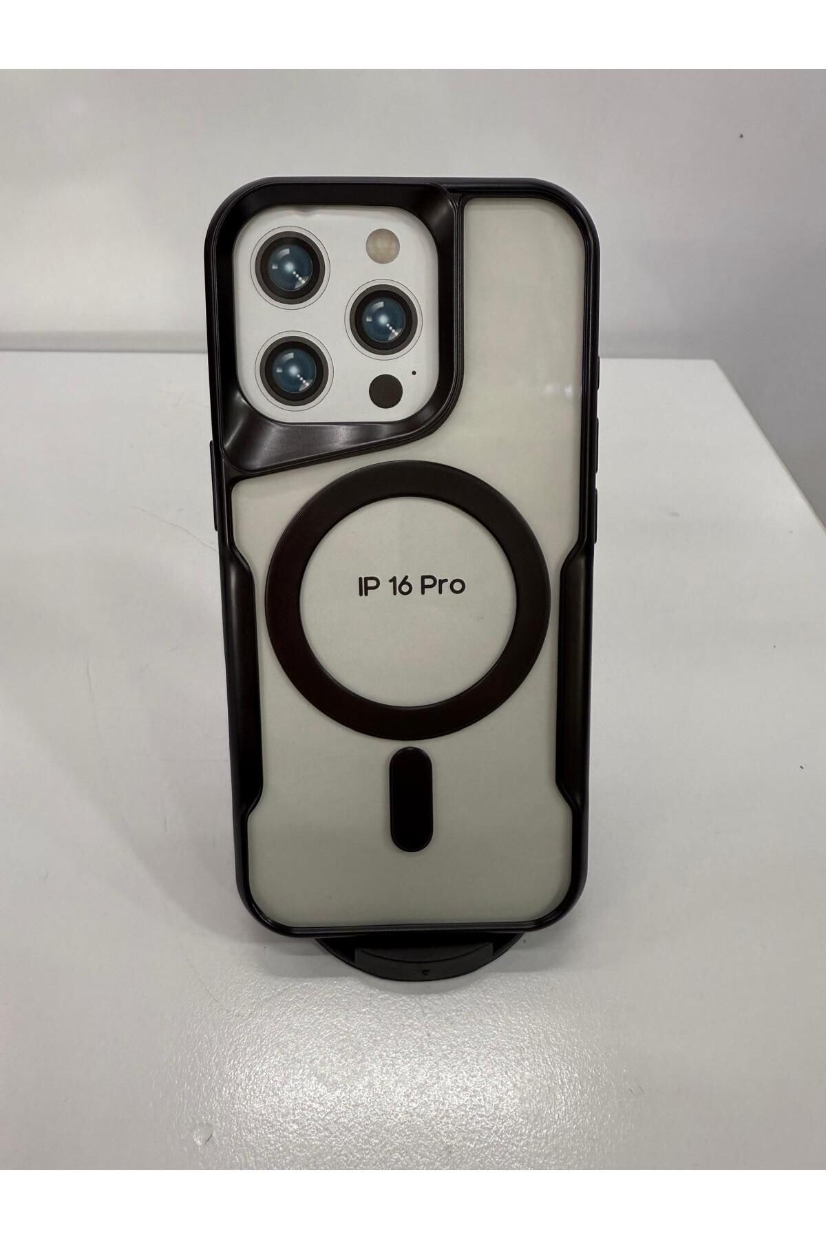 İnci İphone 16 pro magsafe lazer silikonlu telefon kılıfı