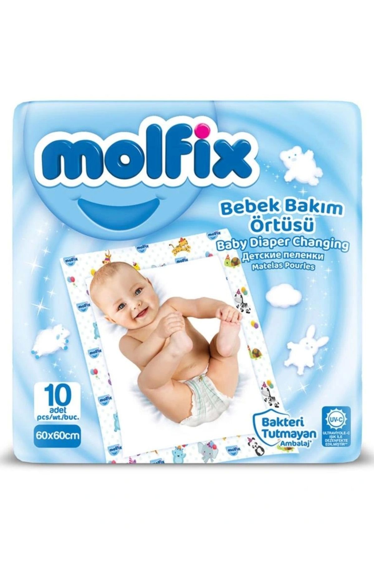 OurStyles Molfix Bebek Bakım Örtüsü 60x60 10 Adet