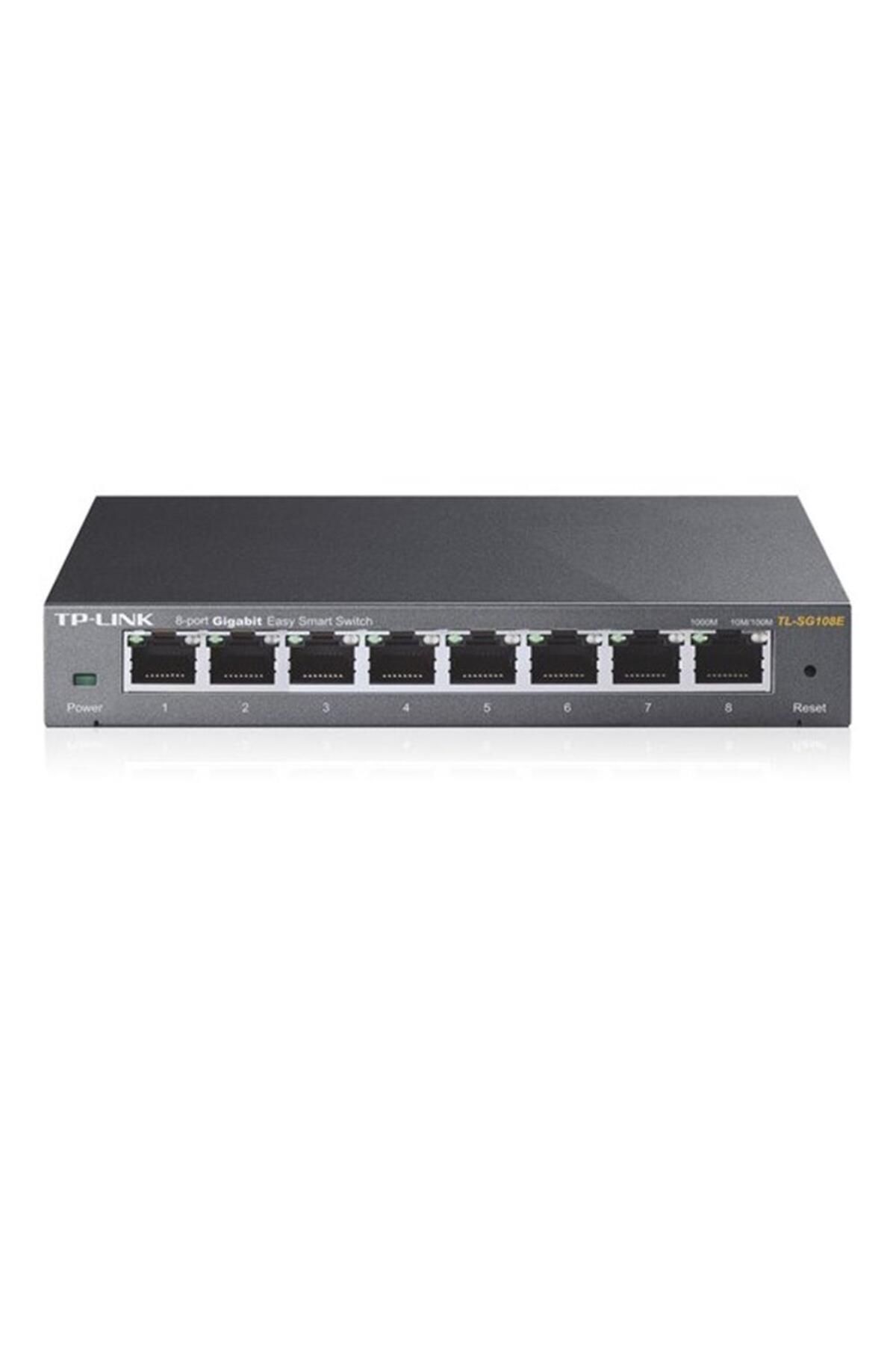 Vobotek Teknoloji -Link TL-SG108E 8 Port 10-100-1000 Mbps Easy Smart Switch Çelik Kasa