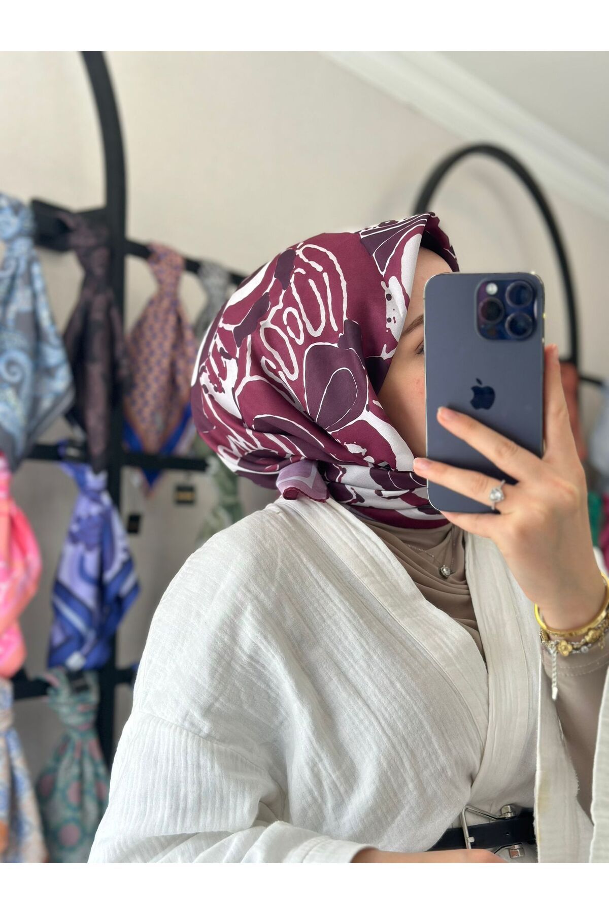 MONOOR LAVİNYA DESEN PAMUKLU SOFT EŞARP