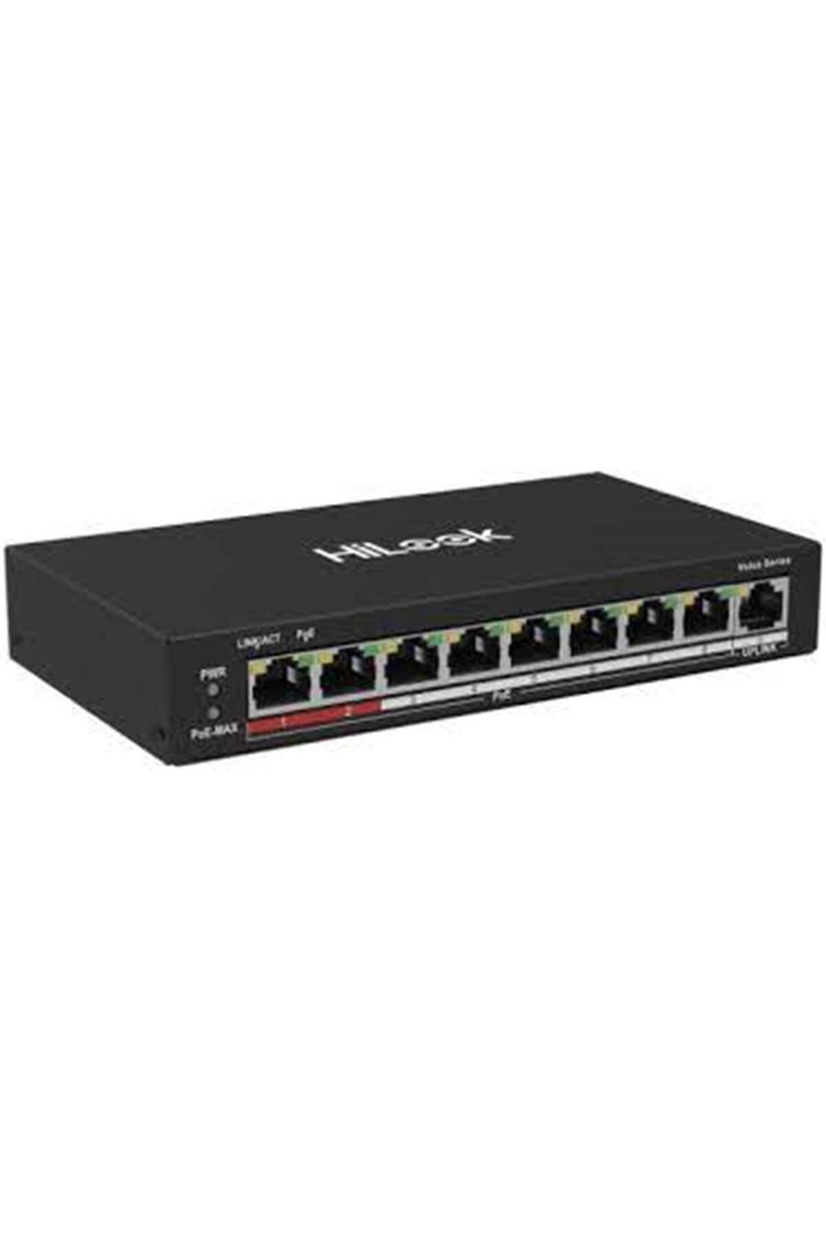 Vobotek Teknoloji Hılook NS-0109P-60(B) 8 Port 10-100 8 Port PoE 60W +1 Port Megabit Uplink Poe Switch