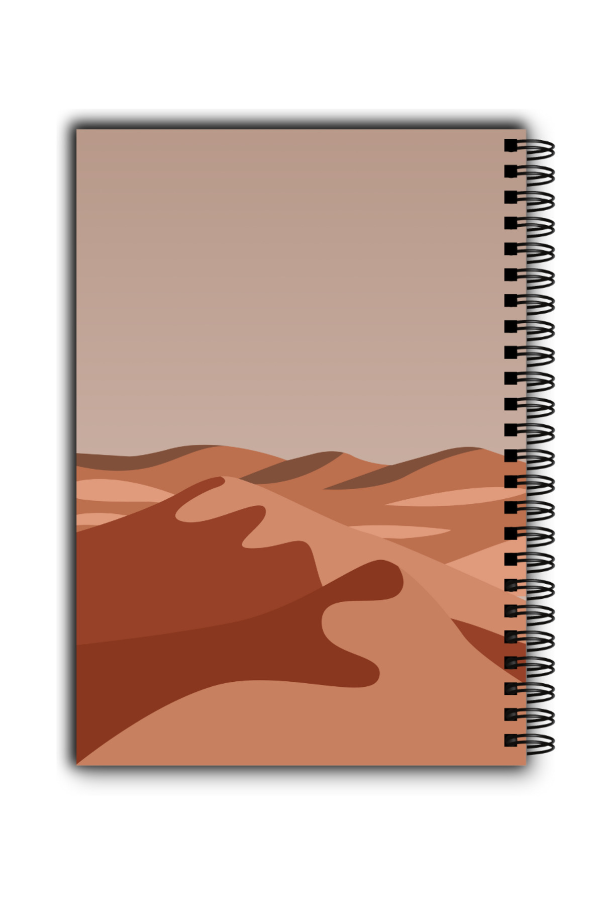 MG Office-A5 Sahara Notebook - Dictando - Metal spiral, 80 sheets, thick paper, soft cover 2