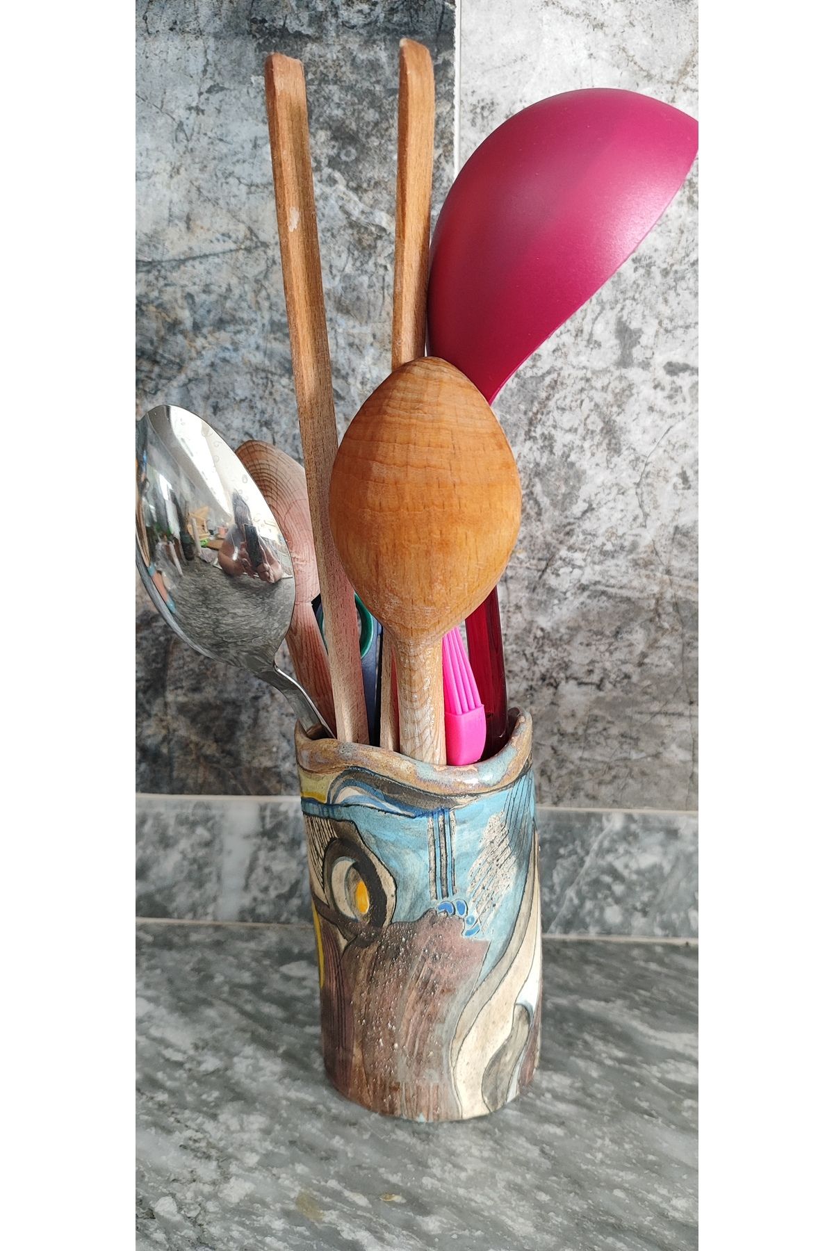 Home BOHEM RUSTİK GÖRÜNÜMLÜ MUTFAK GEREÇLERİ TUTUCU. 14X9CM MUTFAK GERECLERI DAHİL DEGİLDİR