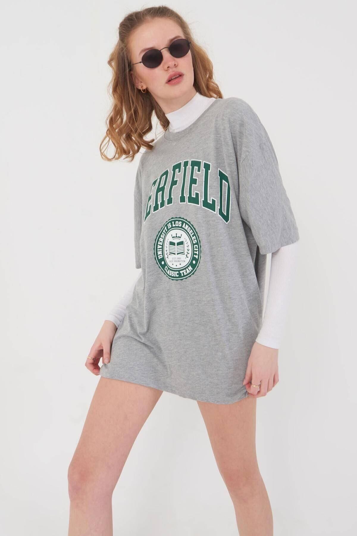 Hunors Sportswear & Company Unisex Kadın Erfield Baskılı Tshirt