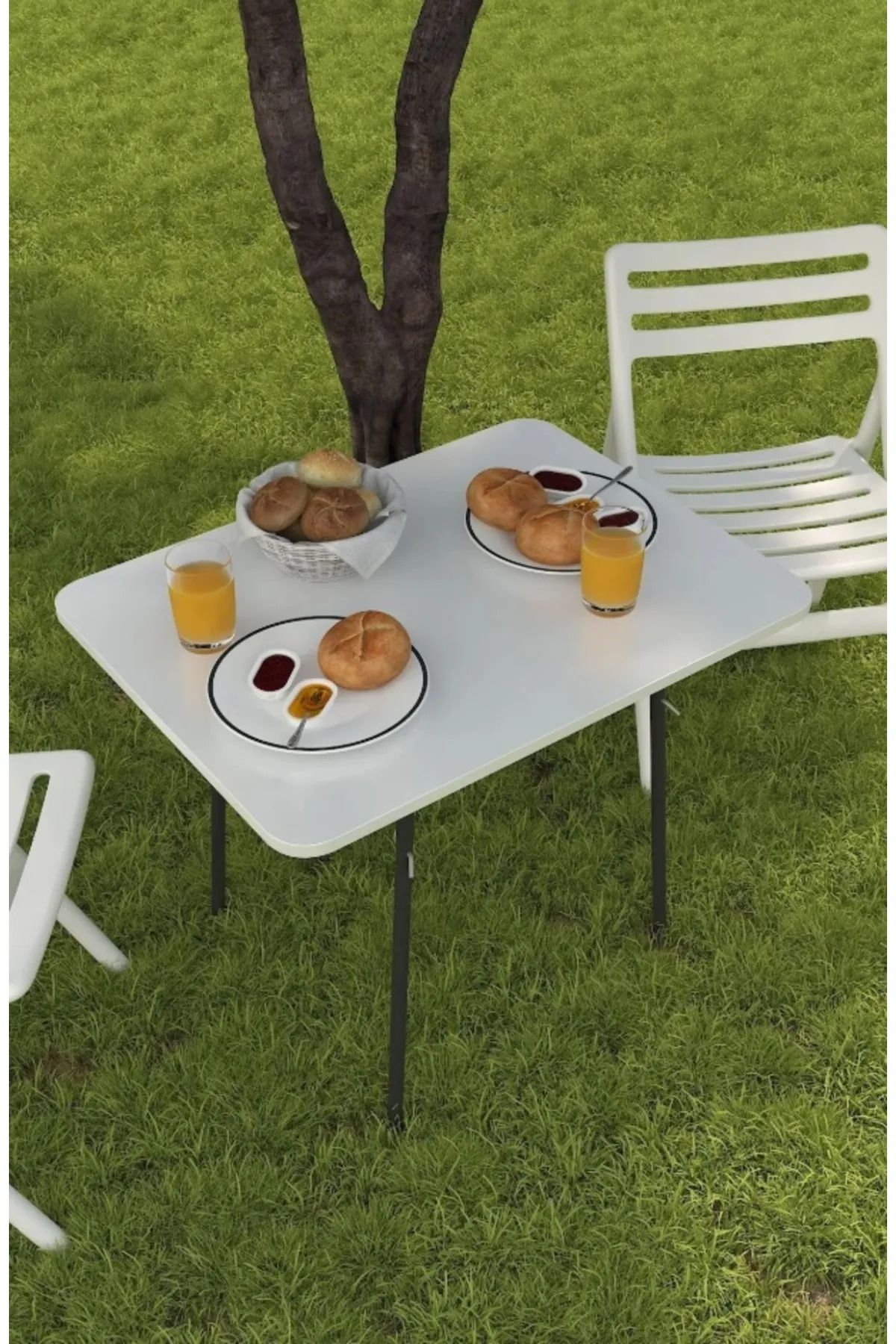 Remaks Sunday Piknik Kamp Masası Katlanır Mutfak Balkon Masası 60X80CM