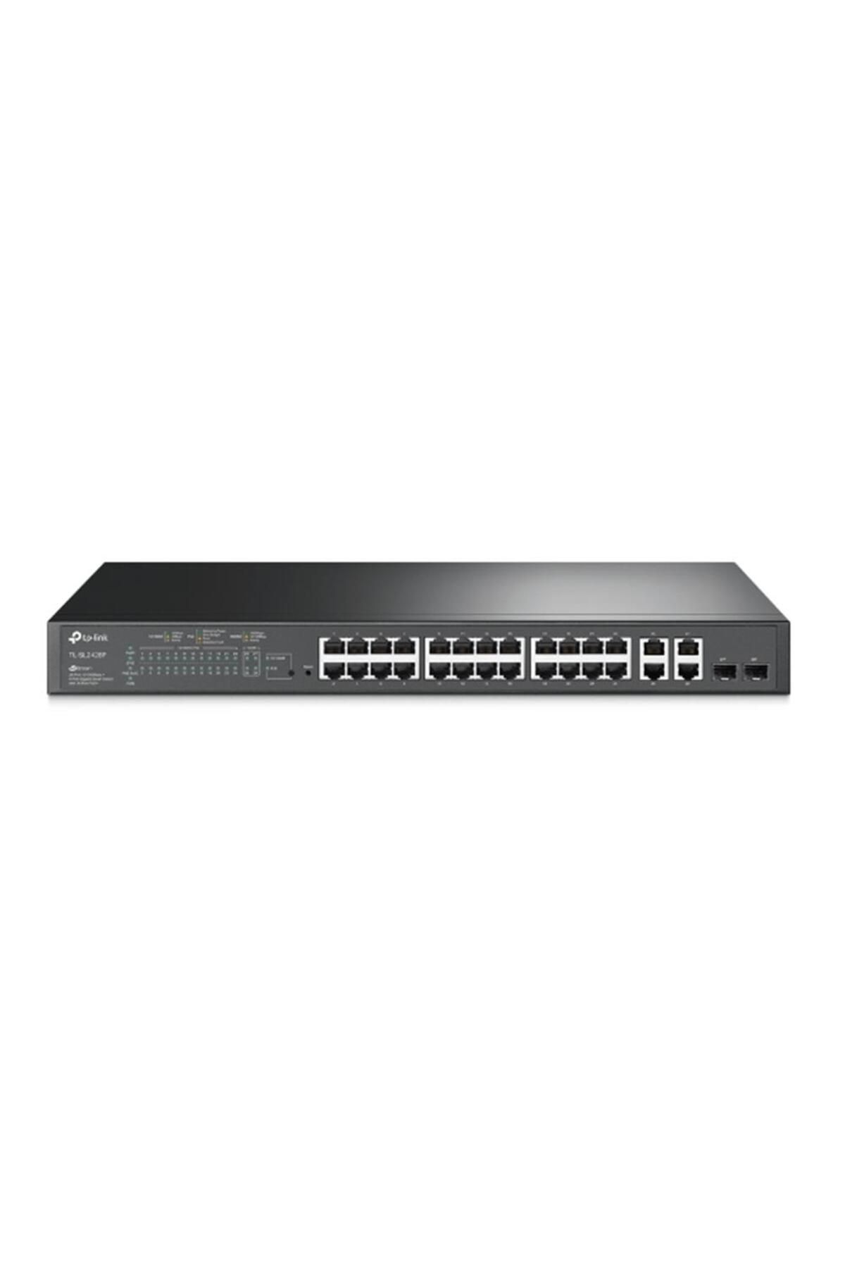 Vobotek Teknoloji Omada -Link TL-SL2428P 24 Port 10-100 Poe+ Switch 4 Port SFP Çelik Kasa Rack Mount