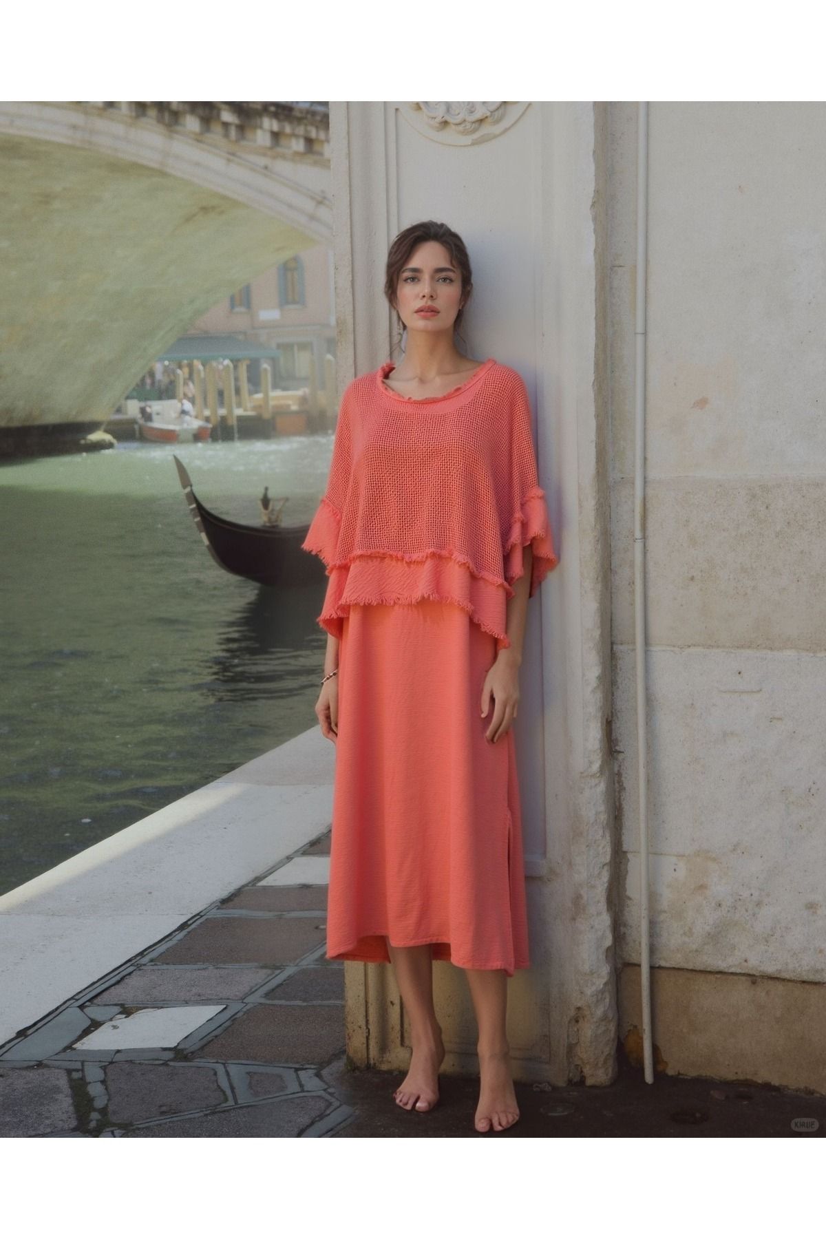 MODA Mercan Midi İki Parça Elbise