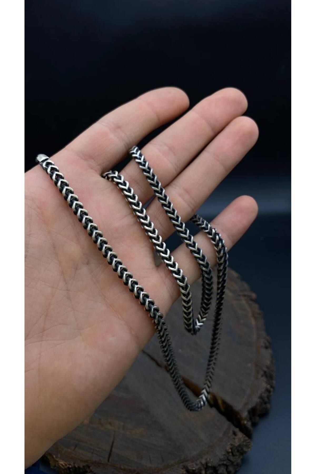 DESİGN OTTOMAN KUYUMCULUK 4.5 MM 925 ayar gümüş Erkek İtalyan Zincir