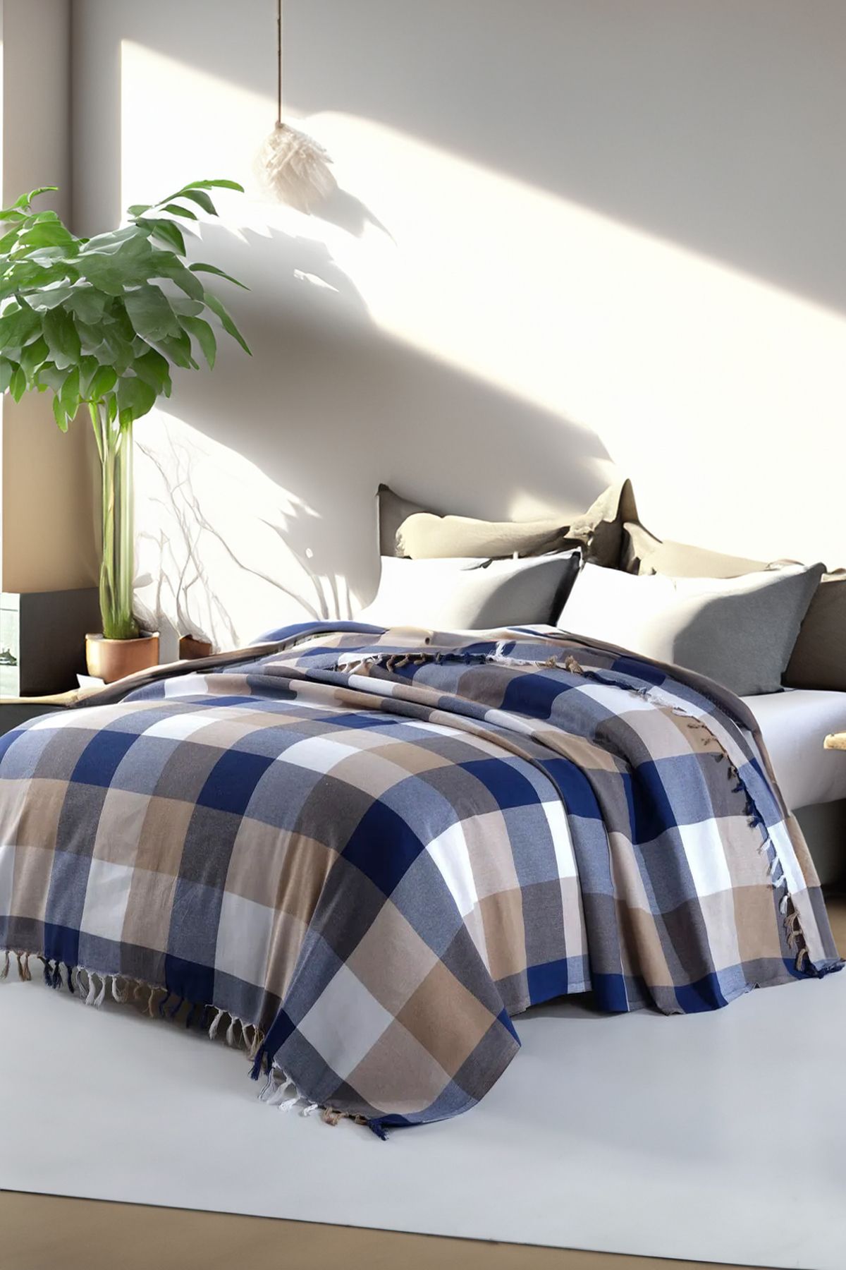 Akaystore Molira Çift Kişilik Pike 200 x 220 cm Koltuk Yatak Örtüsü %100 Pamuk
