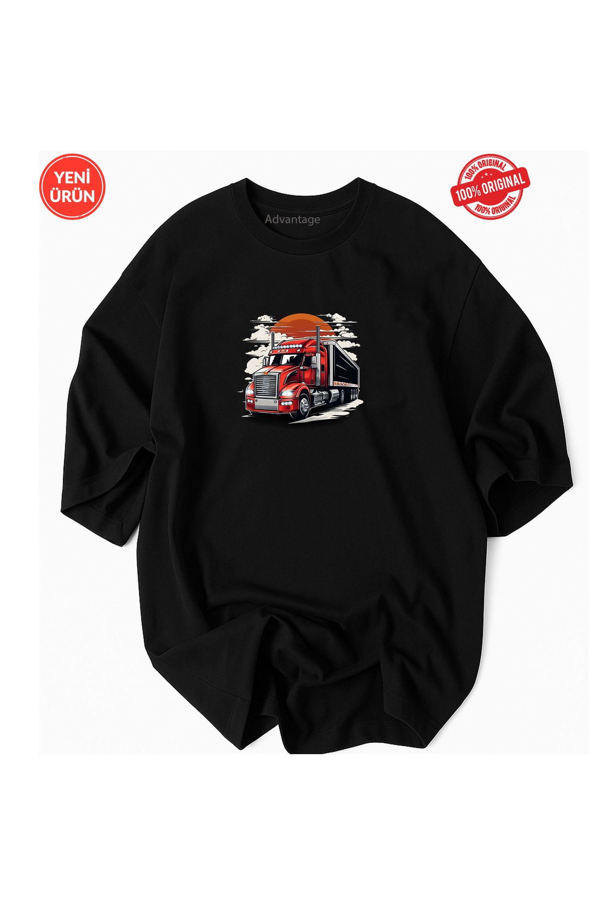 JDM Çekici Tır Baskılı T-shirt 100% Pamuklu Premium Tişört