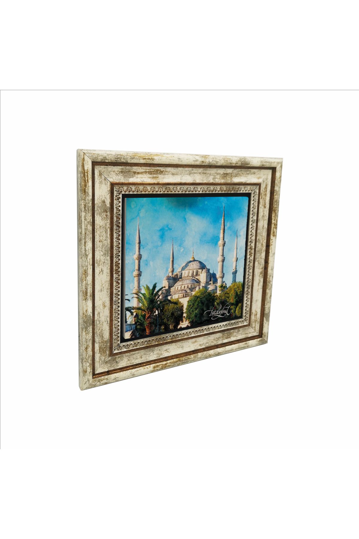 Souvenest Sultanahmet Camii Baskılı Doğaltaş Tablo 25x25 Krt-13