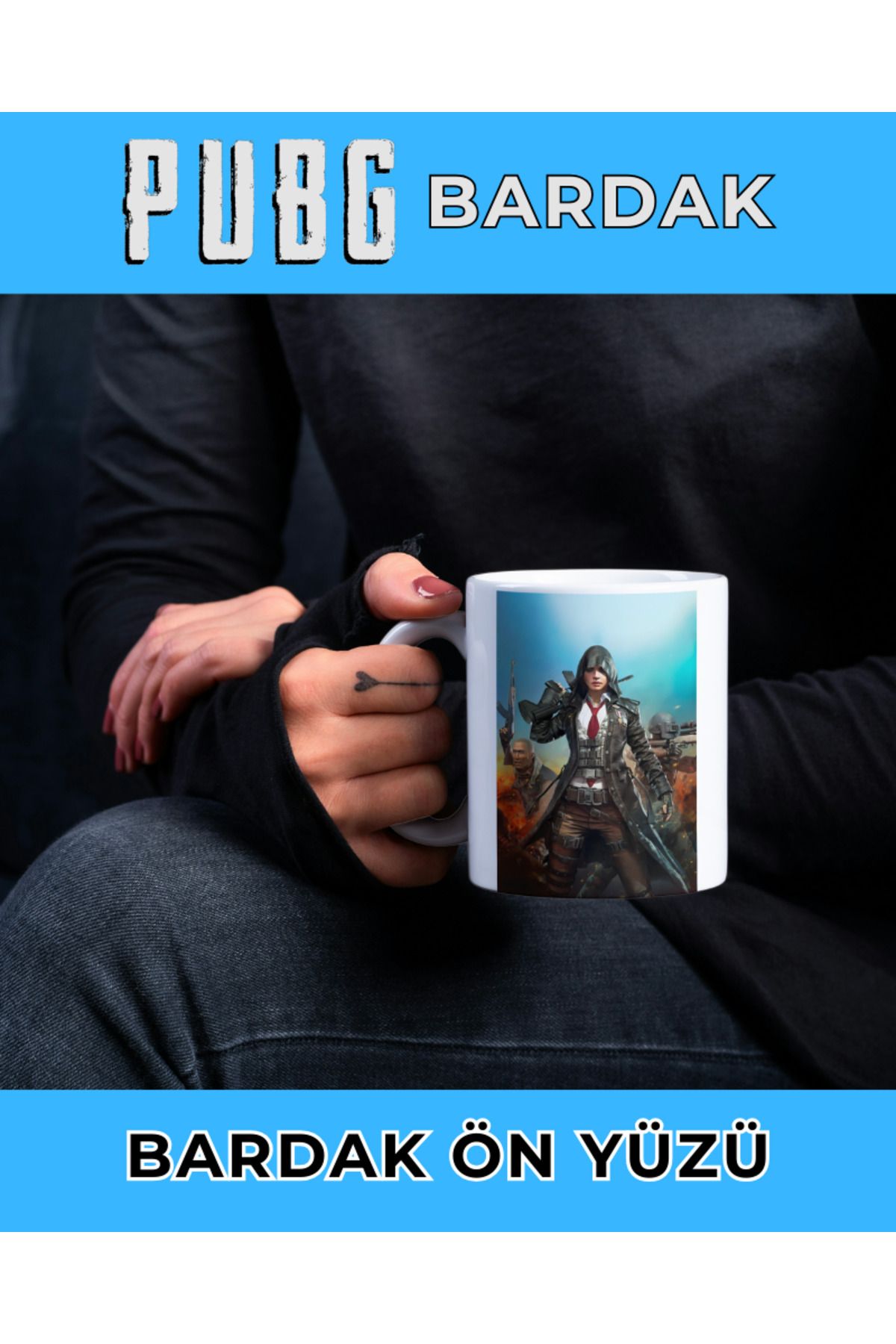 Gens Baskı Market PUBG KUPA BARDAK - KİŞİYE ÖZEL BASKILI BARDAK - HEDİYE KUPA BARDAK