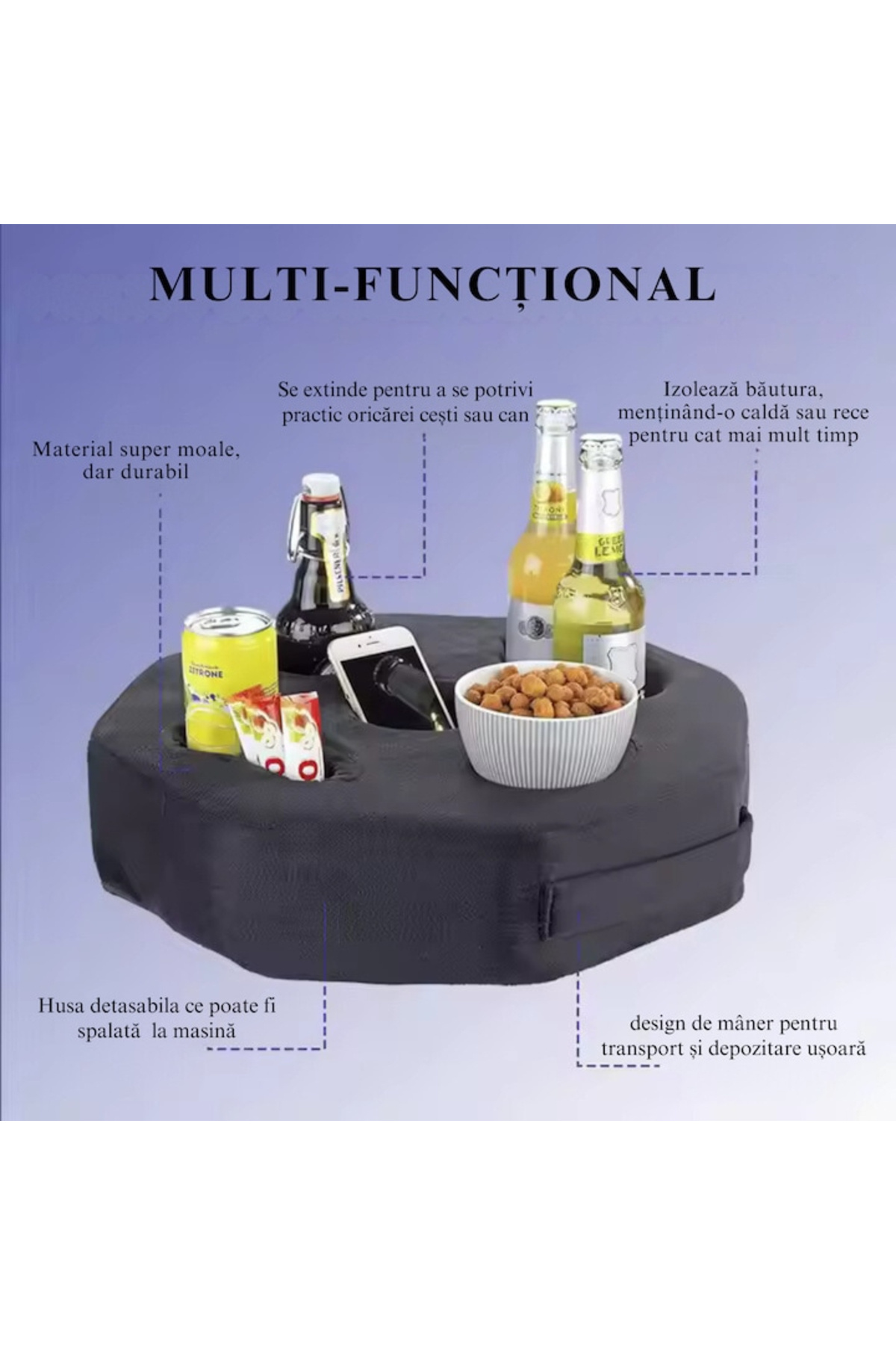 varioshop-VarioShop® Cinematic Pillow, 5 Compartments, Ideal for drinks and snacks while watching 4