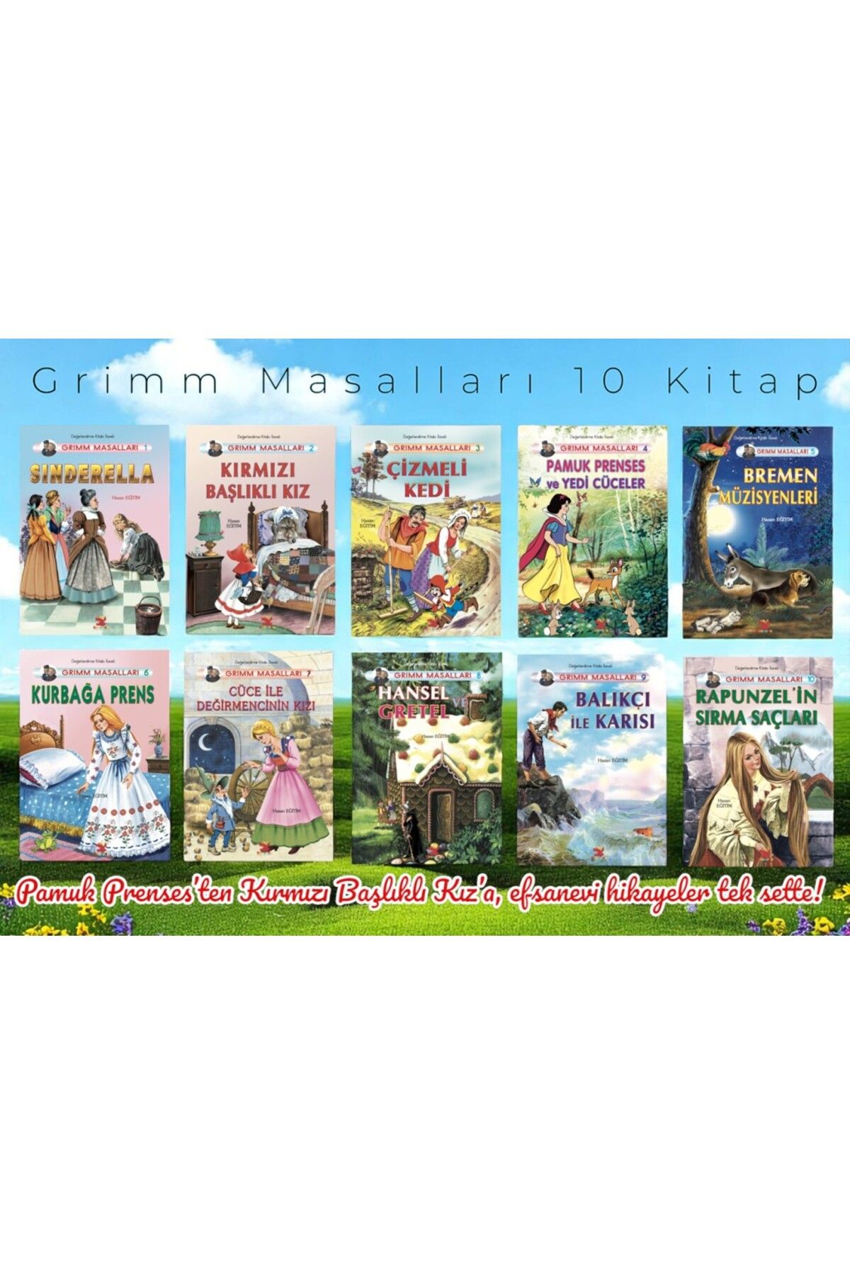 ÖZÜDURU YAYINLARI 1. Sınıf Grimm Masalları 10 Kitap Set