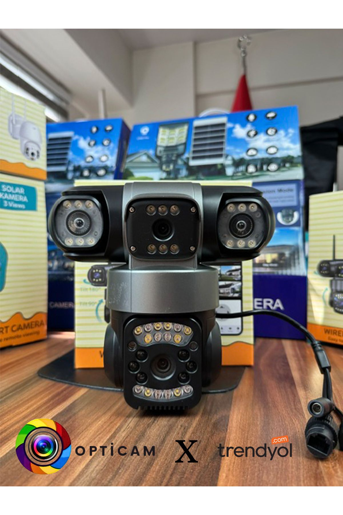 Opticam OC112W 6+6 12MP WİFİ 360 DERECE GÜVENLİK KAMERASI + 12V ADAPTÖR HEDİYE