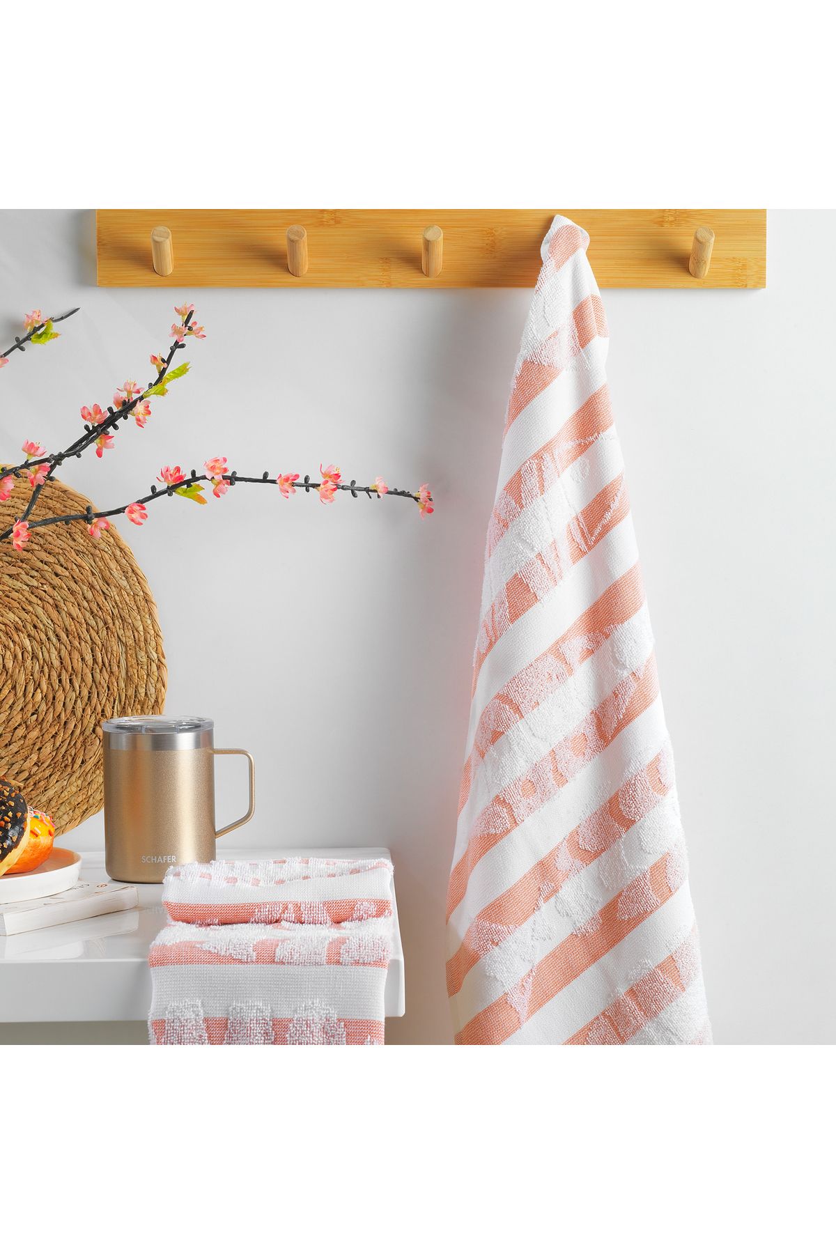 Schafer Home Alessa 2 li Kurulama Bezi 40x60 Cm-Turuncu