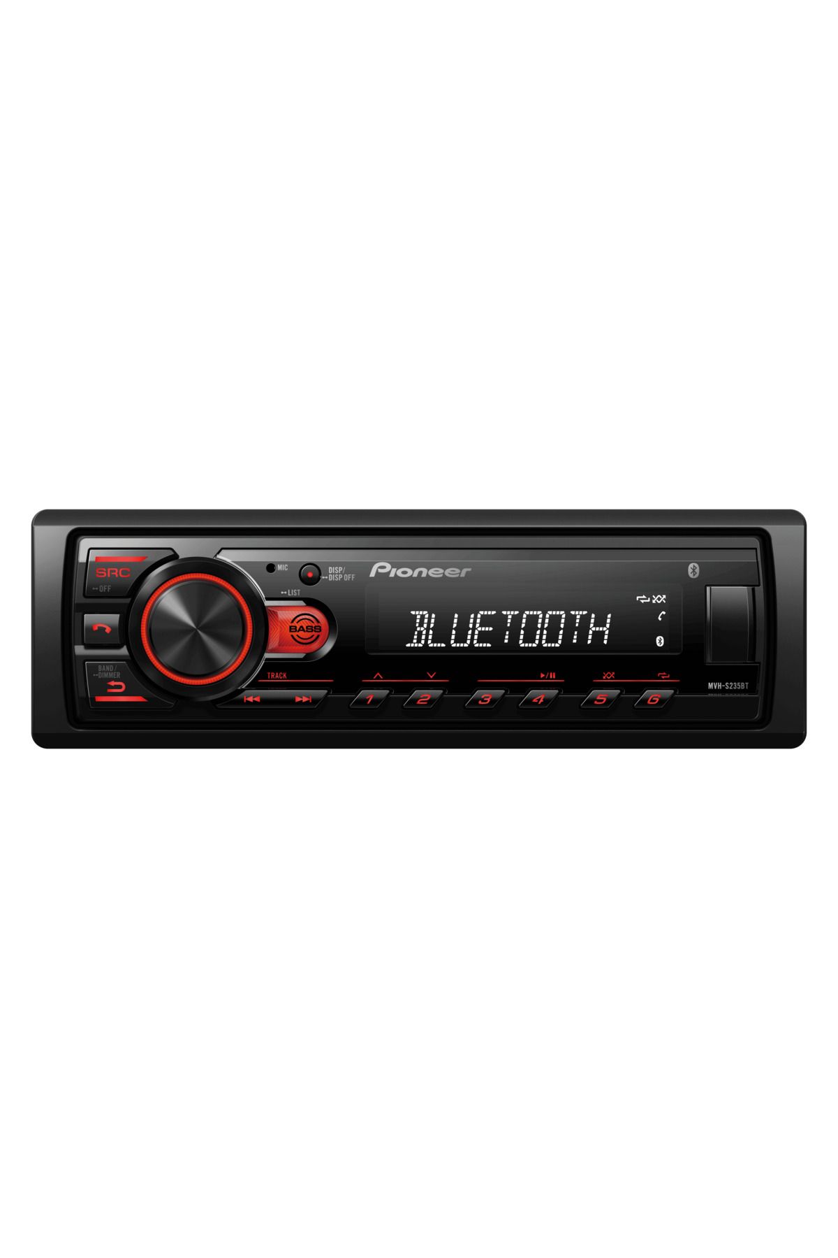 Pioneer MVH-S235BT OTO TEYP BLUETOOTH USB ÇİFT AMFİ ÇIKIŞI 5 BAND GEQ FLAC SUBWOOFER CONTROL BASS BOOST