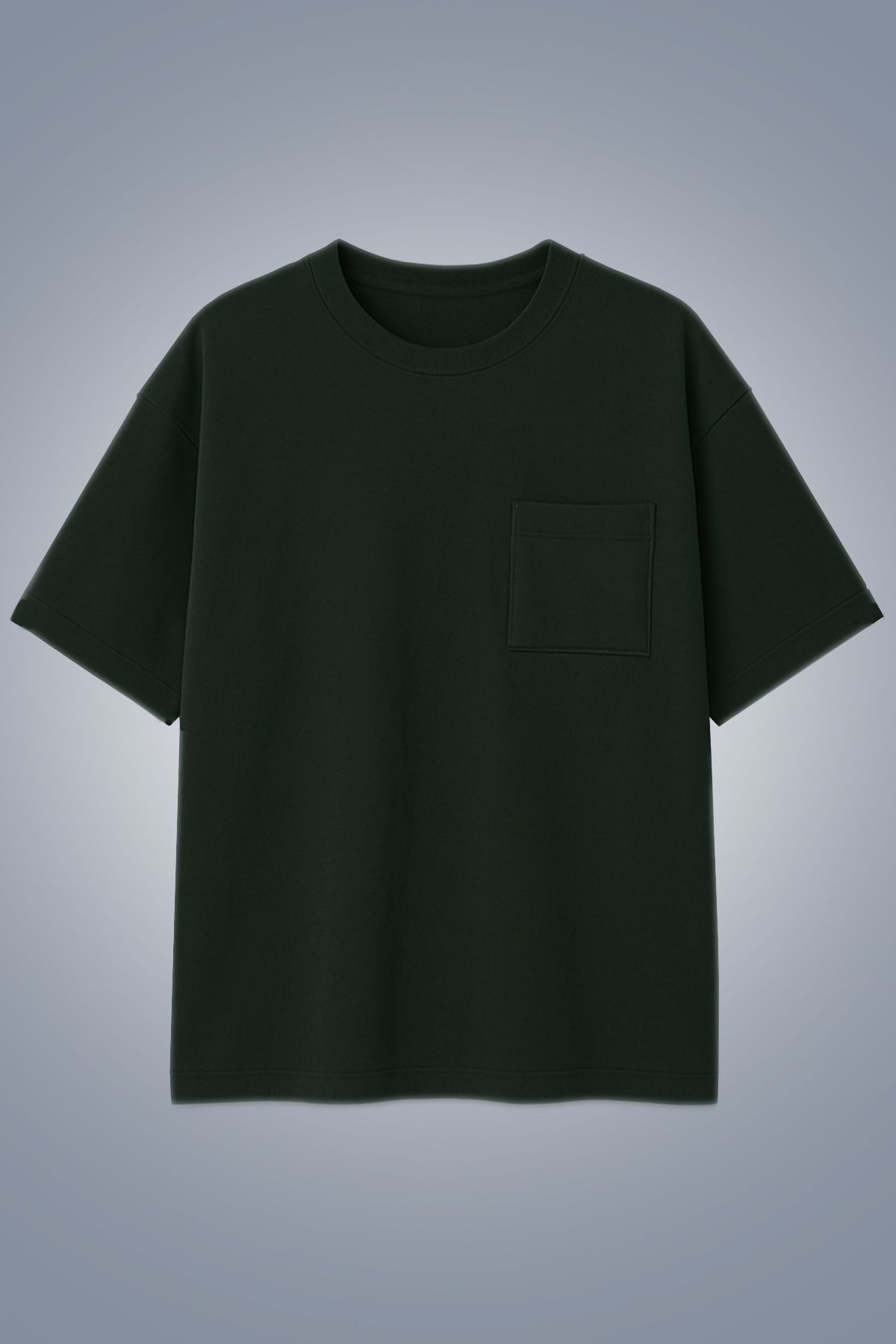 bilcee Erkek Haki Oversize Cepli Tişört 4582
