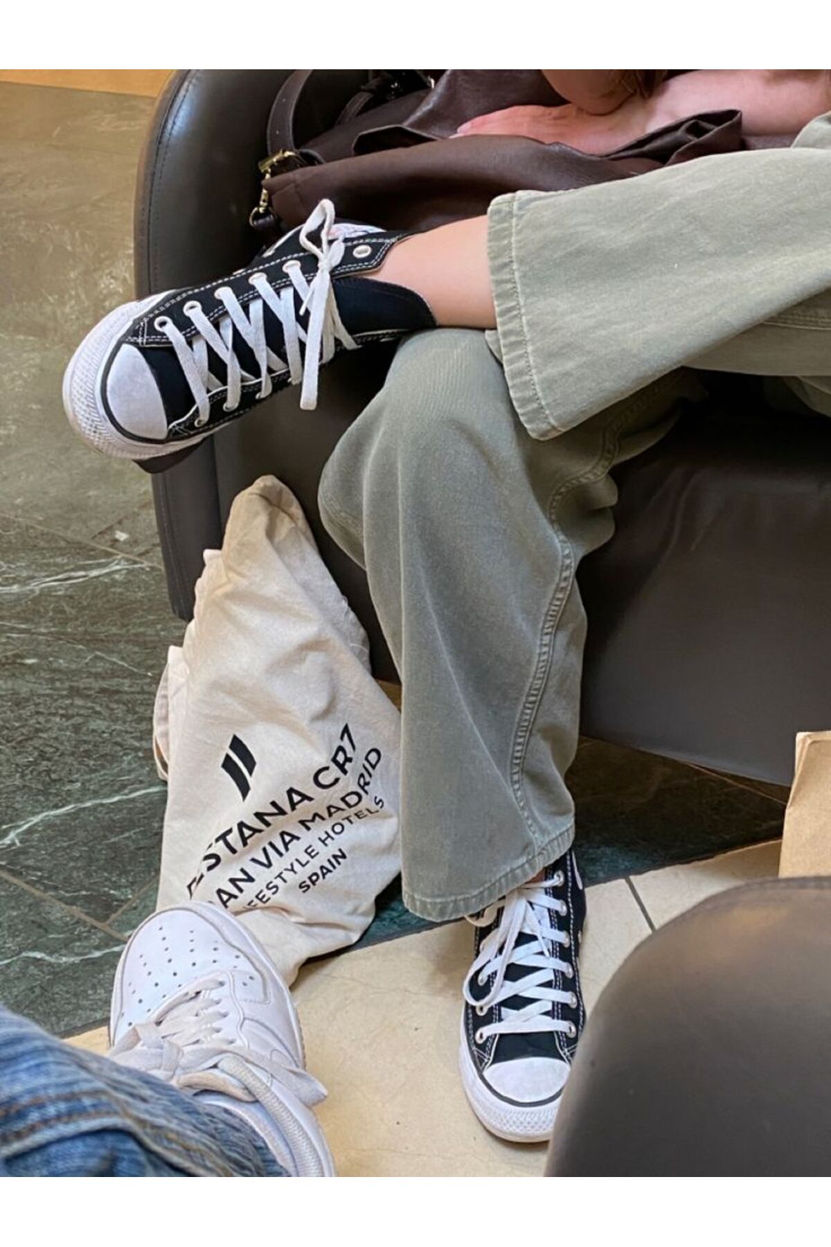 Kirastore Bilekli Siyah Kanvas Keten Harajuku Tarz Spor Ayakkabı Günlük Sneakers