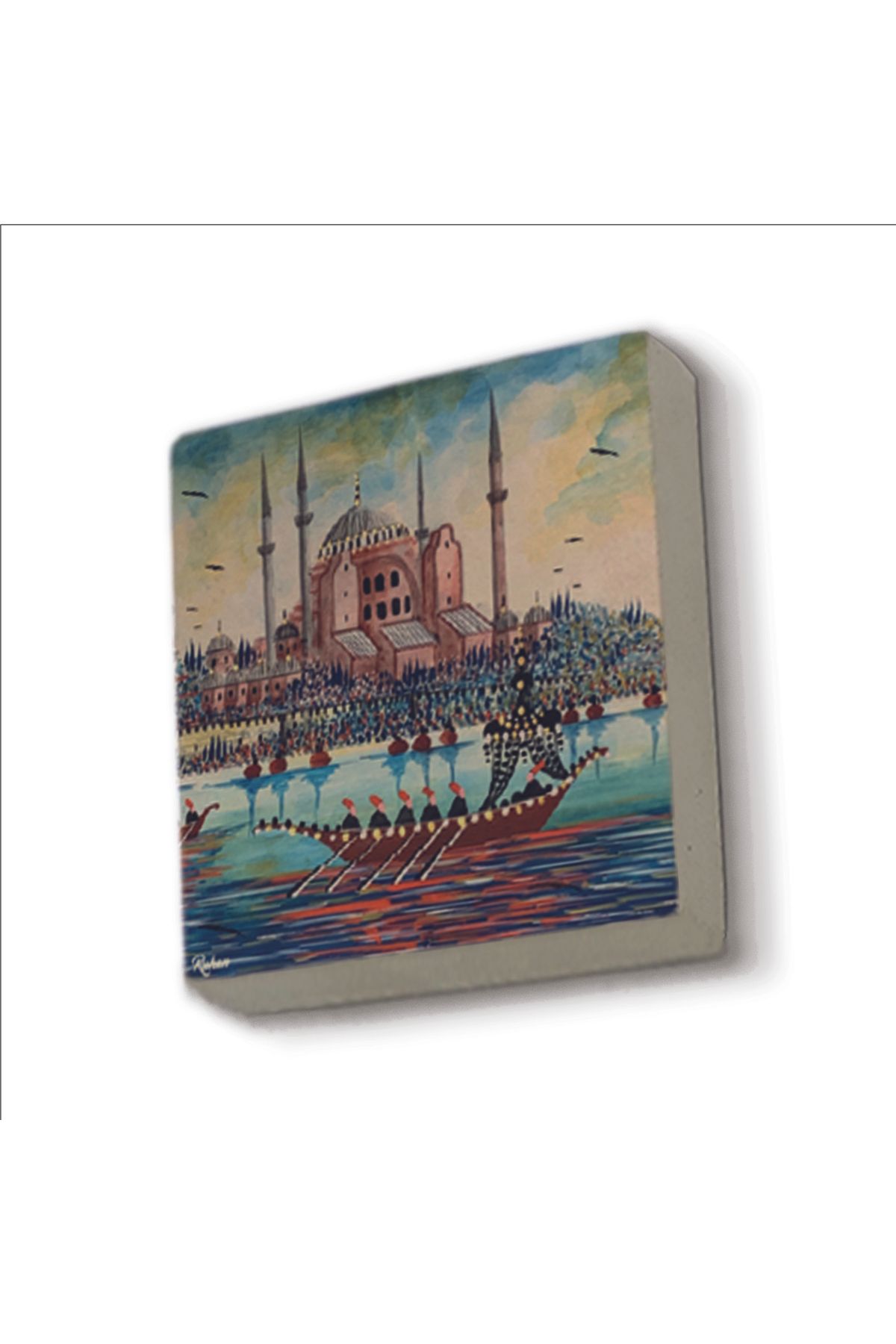 Souvenest Ayasofya Camii Baskılı Doğaltaş Magnet 5x5 Krt-7