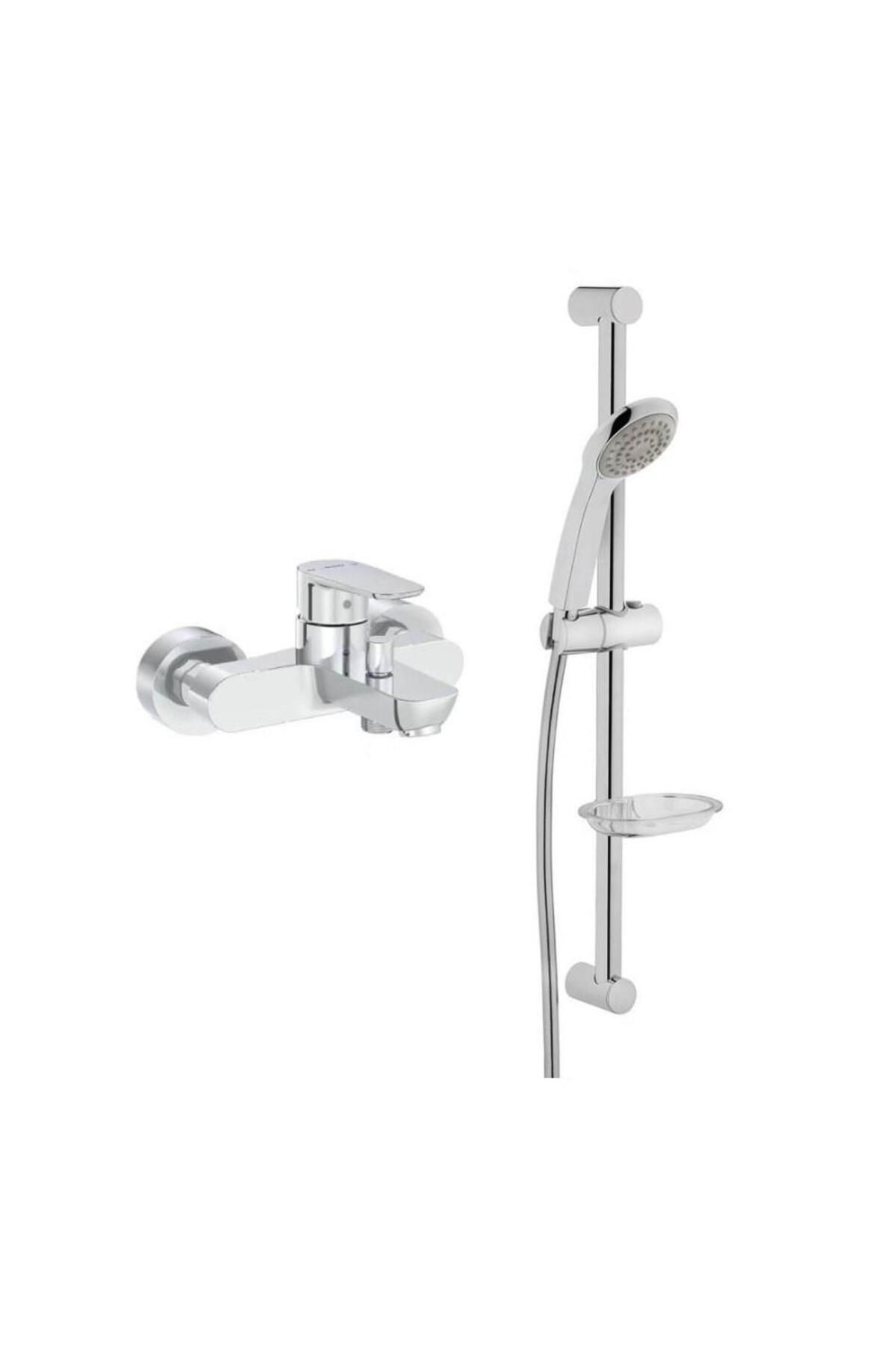 Artema Flow Soft Banyo Batarya Artema Solo C Sürgülü Krom El Duşu Seti