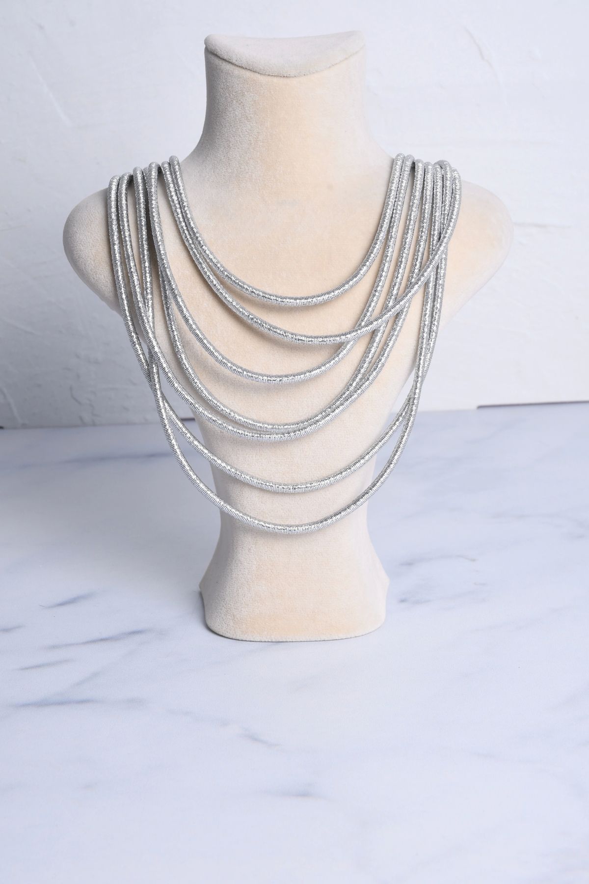 shiva accessorie Silver Çoklu Kolye