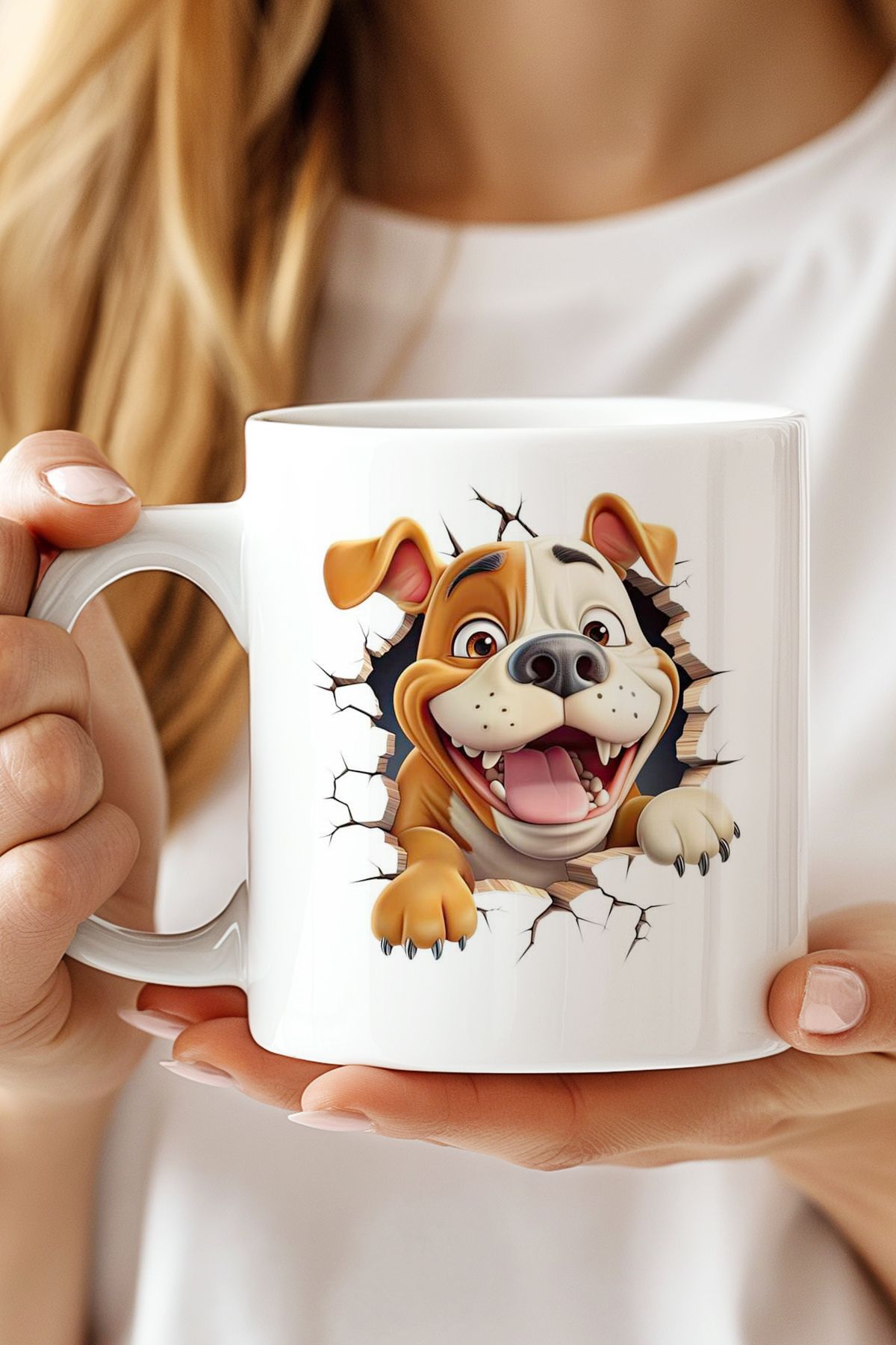 expreshediye 3D Köpekli Kupa Bardak, 3D Baskılı Köpek Kupa Bardak