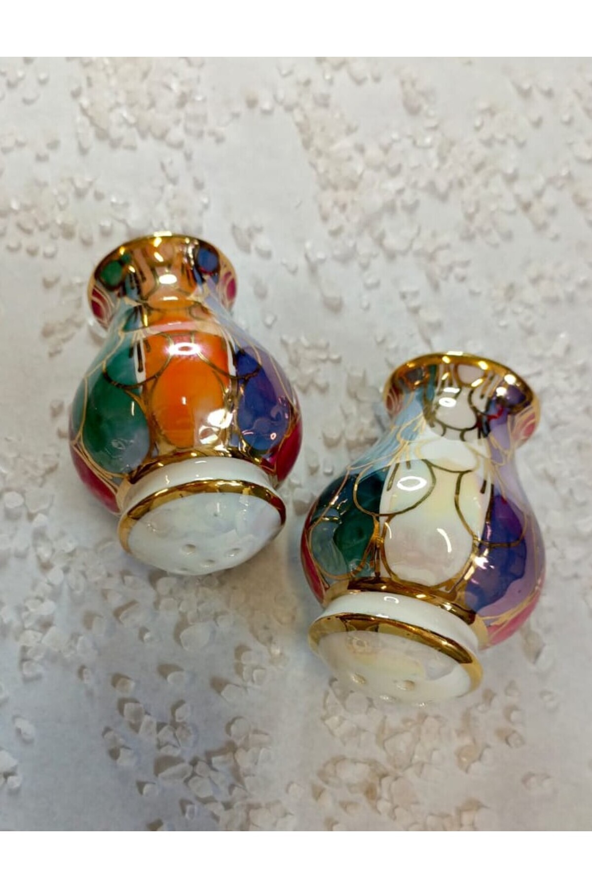 BY.RAYKA PORSELEN El Dekor MALİNA PORSELEN EL BOYAMA 2Lİ TUZLUK