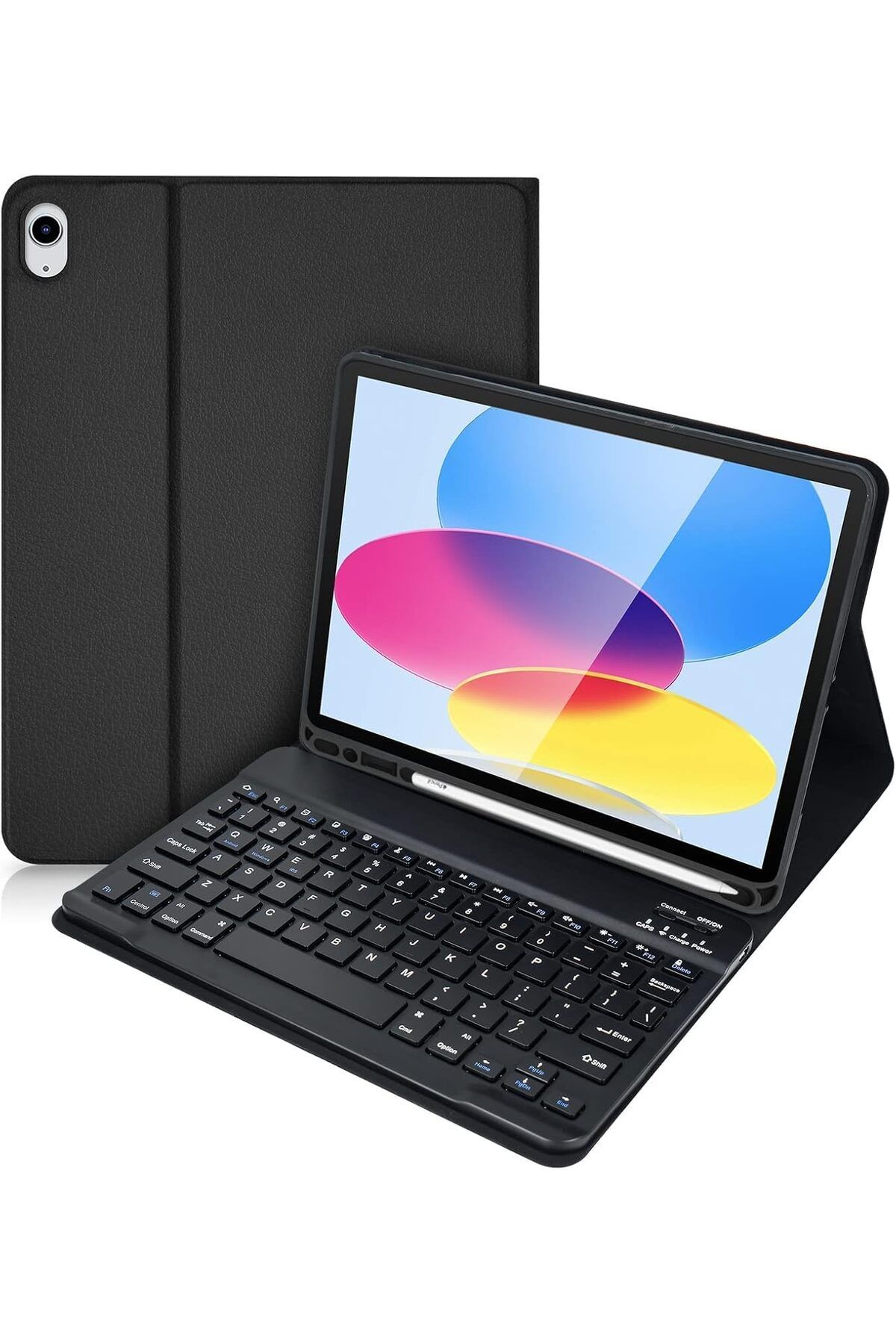 EHZ TEKNOLOJİ Ipad (A16) 10. Nesil 2022/2025 Uyumlu Bluetooth Türkçe Q Klavyeli Kılıfı