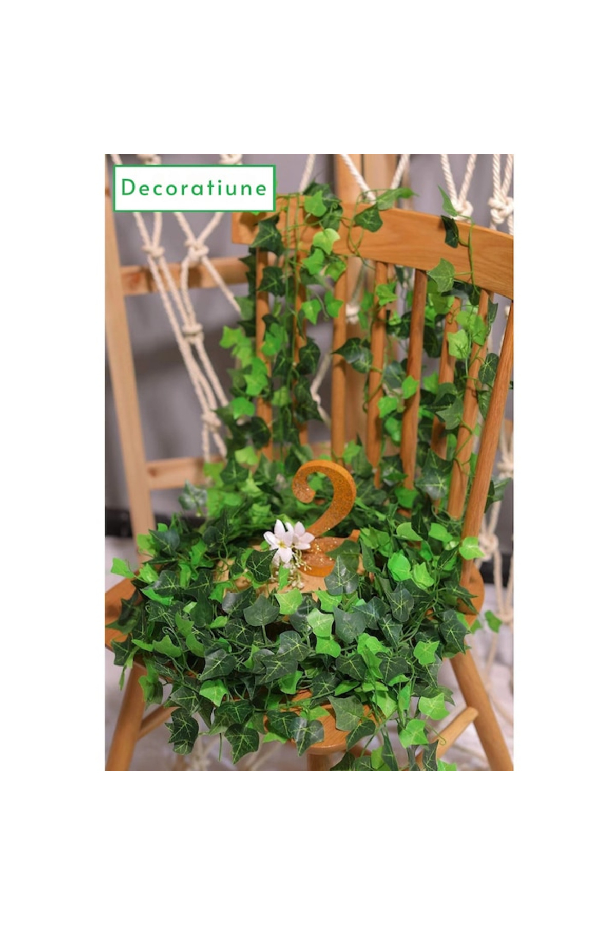 varioshop-Set of 6 decorative garlands VarioShop®, Artificial Ivy Model, 81 Leaves/Branch, Length 12.6m, I 4