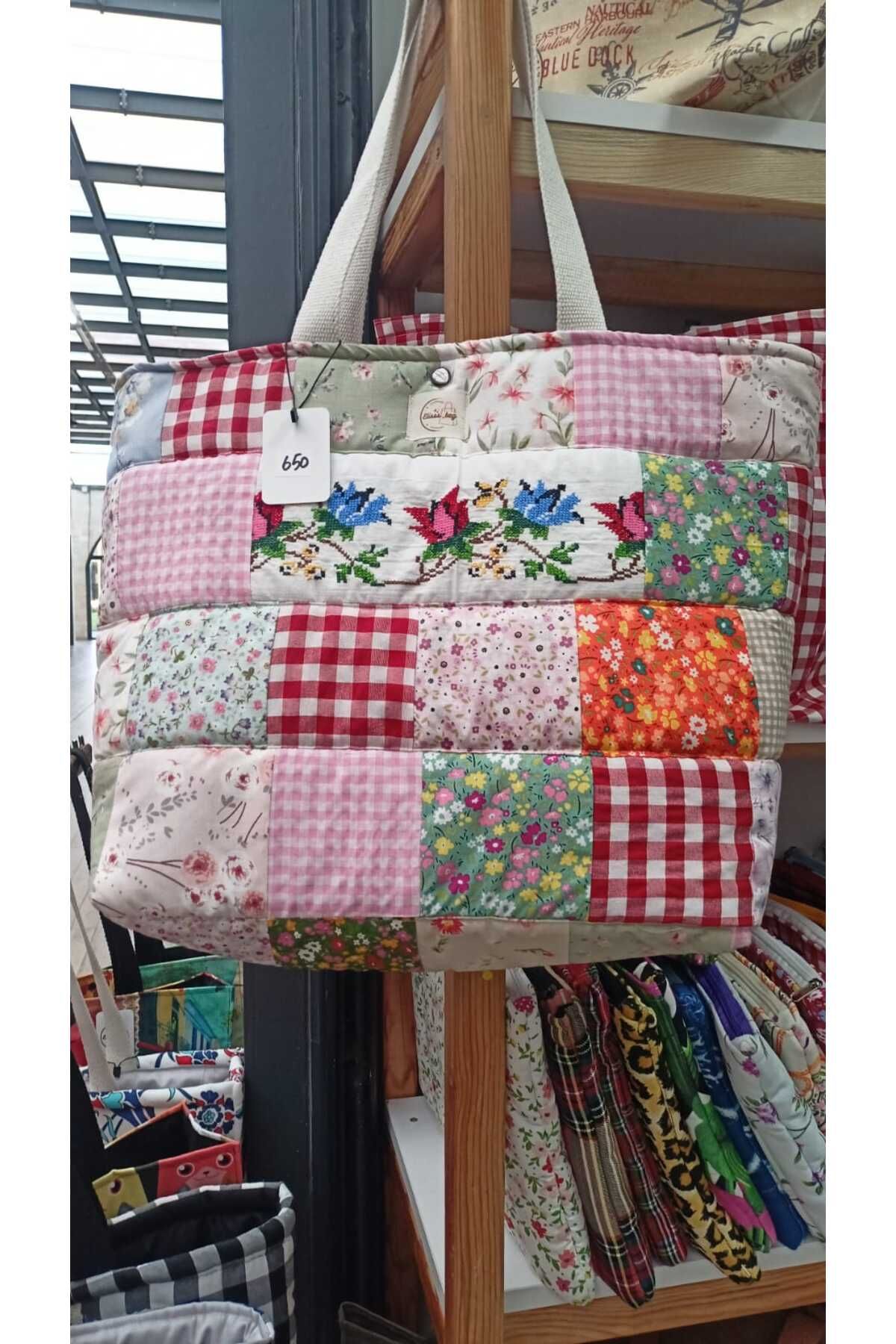 DFN Design Patchwork çanta,kaneviçe detaylı