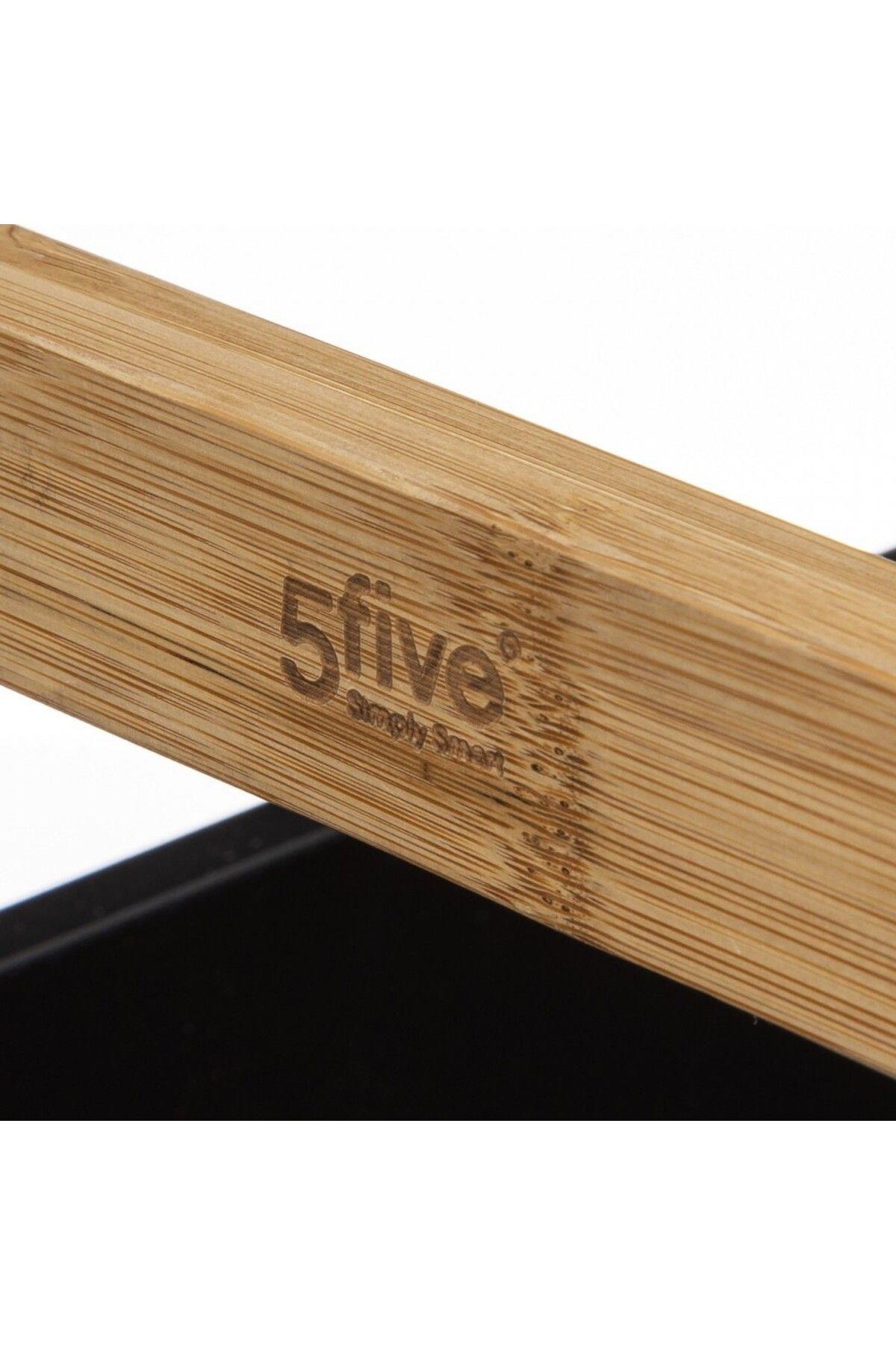 5five Simple Smart-Ράφι Instant με ρόδες, μπαμπού, μαύρο, 41 x 20 x Υ 80 εκ. 3