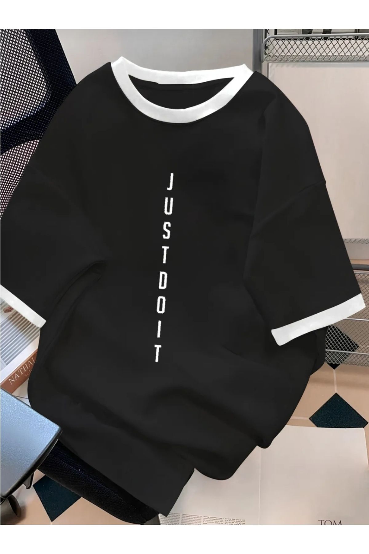 Man Unisex Erkek/Kadın Özel Baskılı Oversize Pamuku T-Shirt