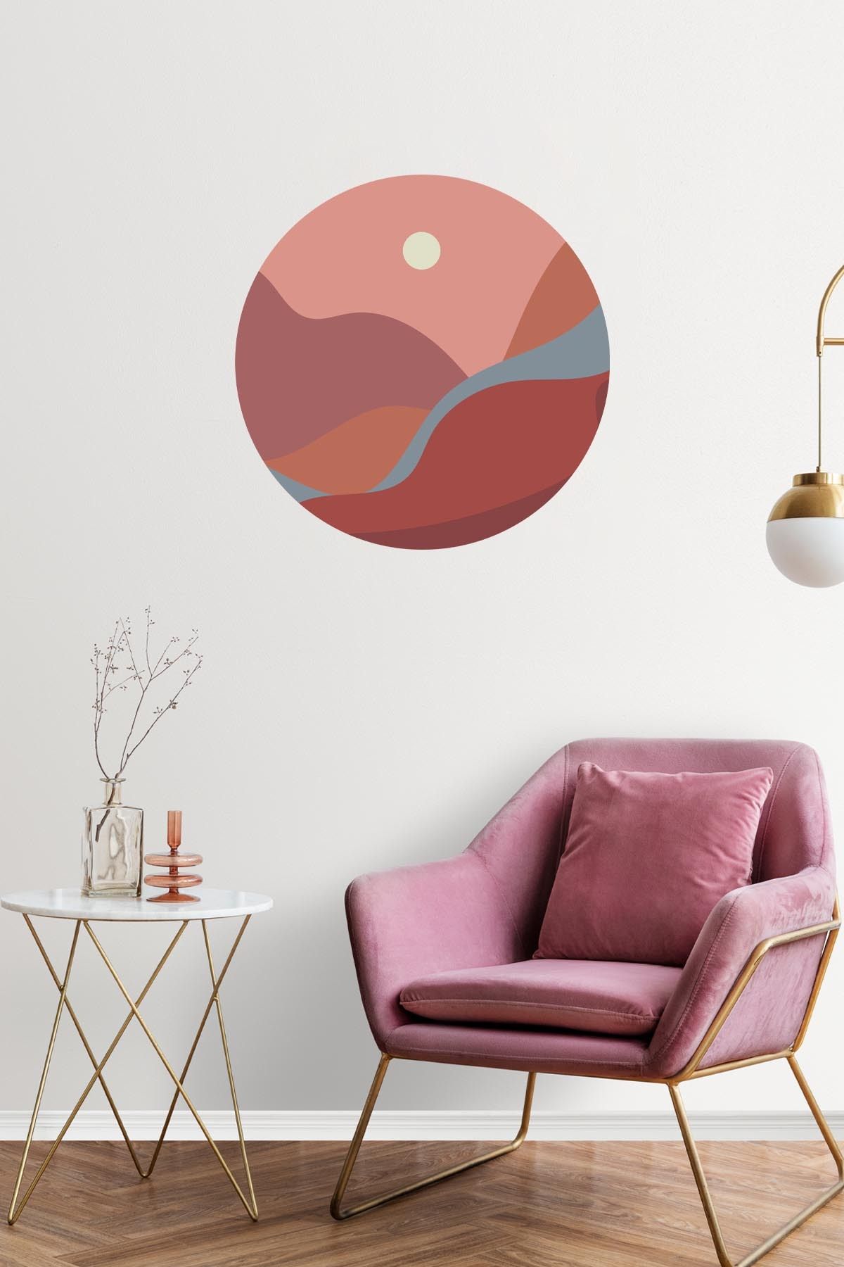 Akıllı Kağıt Ev Dekorasyon Bohem Sticker 60 x 60 cm (Model-64)