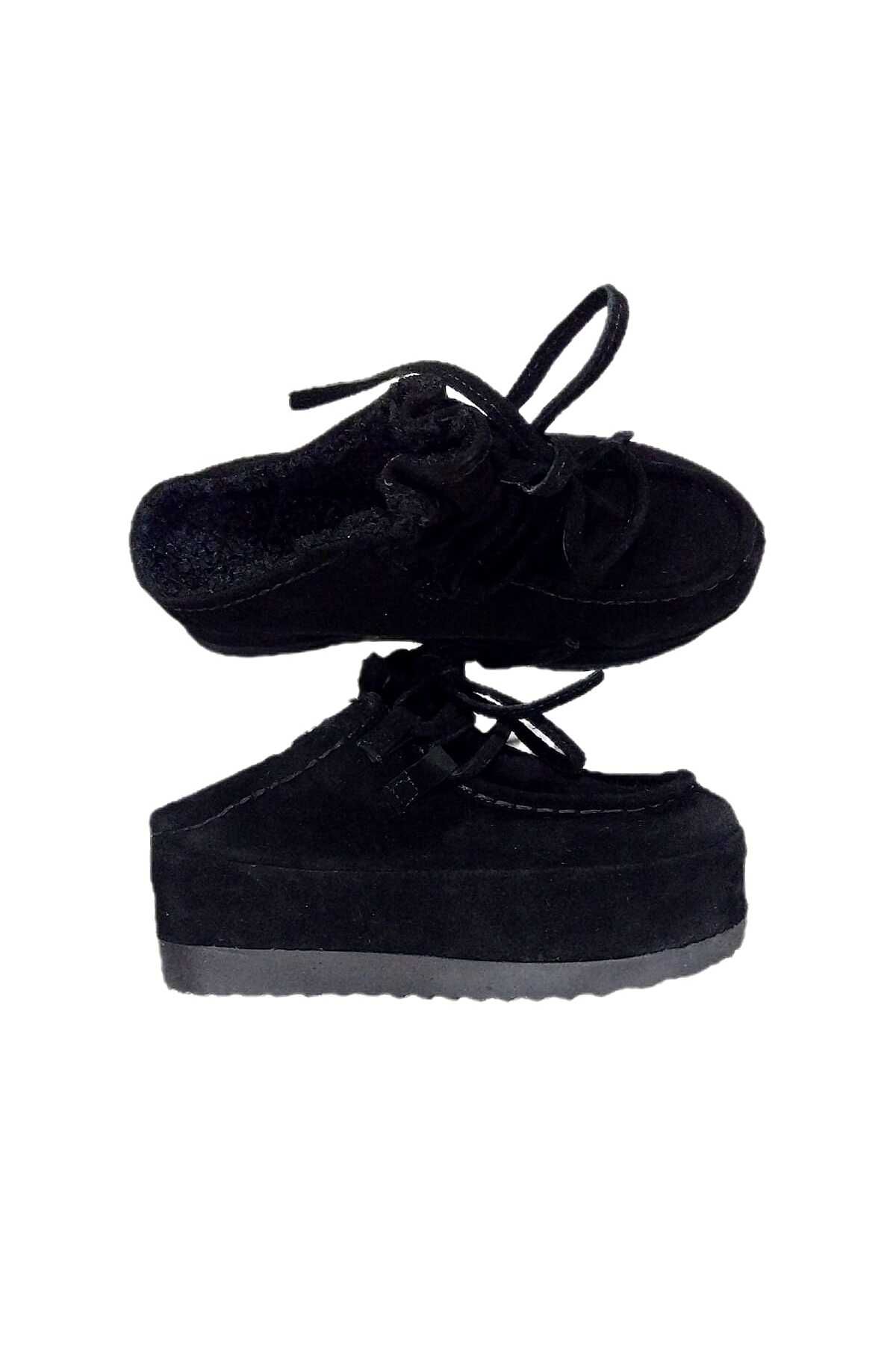 MaisonStanbul Wally Siyah Süet Platform Terlik