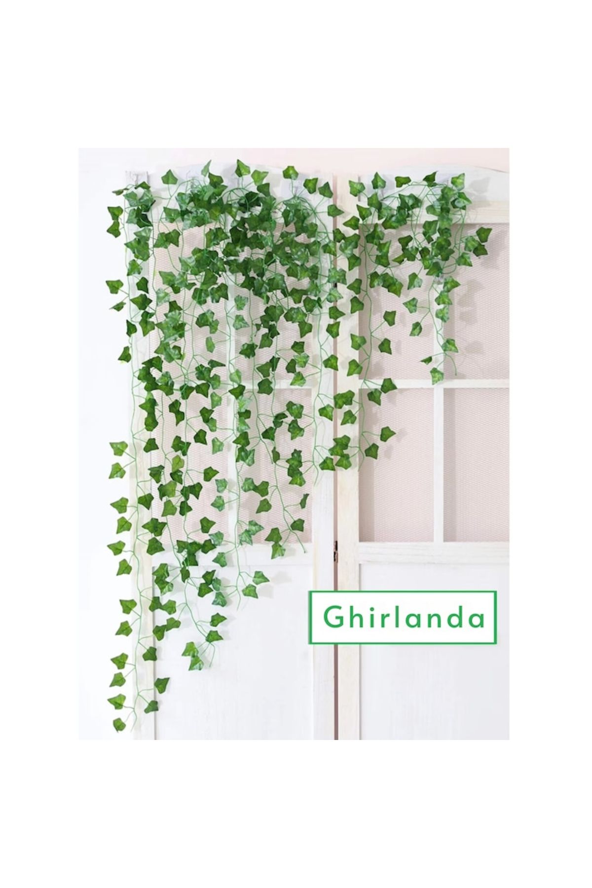varioshop-Set of 6 decorative garlands VarioShop®, Artificial Ivy Model, 81 Leaves/Branch, Length 12.6m, I 9