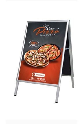 RTS REKLAM 25 Mm Çift Taraflı A – Pano Ayaklı Kaldırım Panosu Gönye Köşe (B2-...