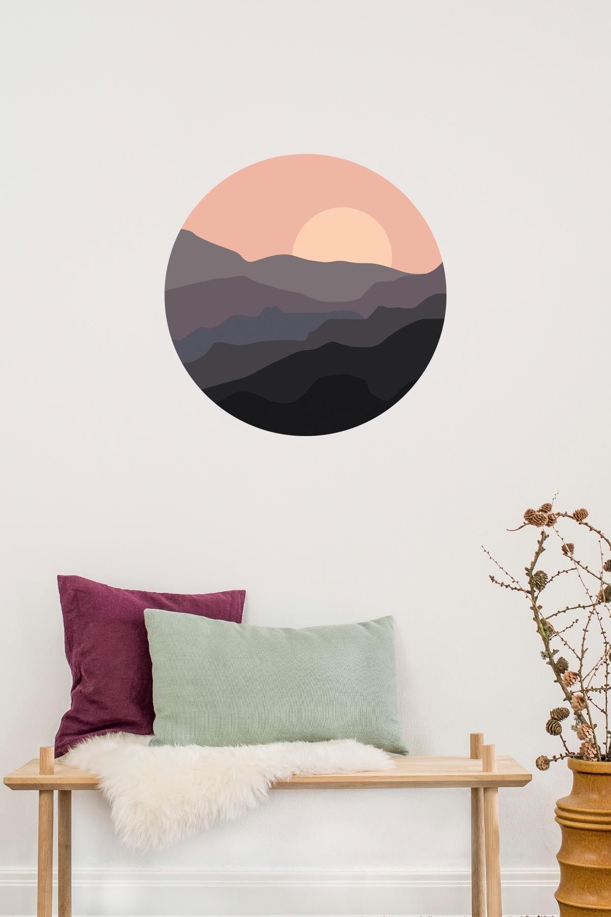 Akıllı Kağıt Ev Dekorasyon Bohem Sticker 60 x 60 cm (Model-65)
