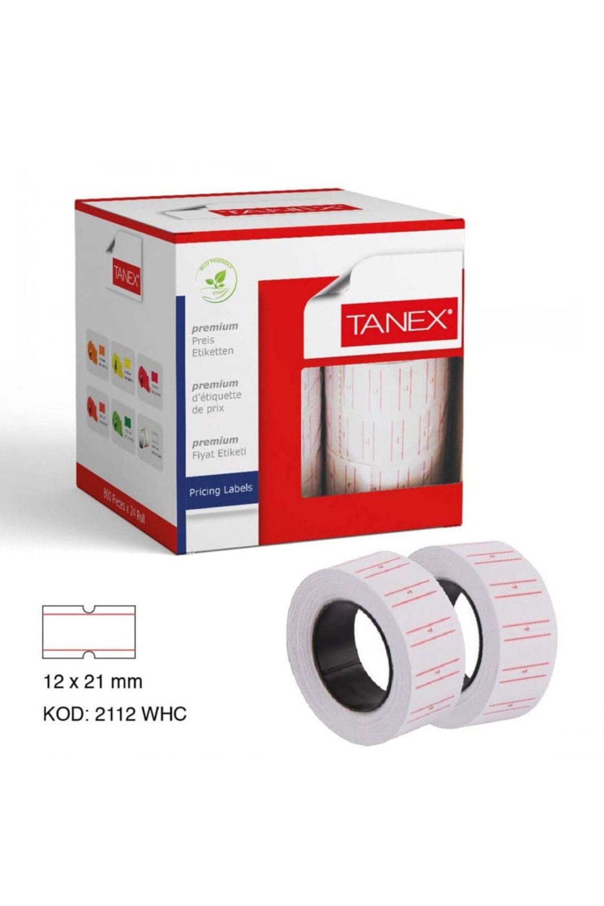 Ta-Fu Global TANEX 12X21MM BEYAZ ETİKET