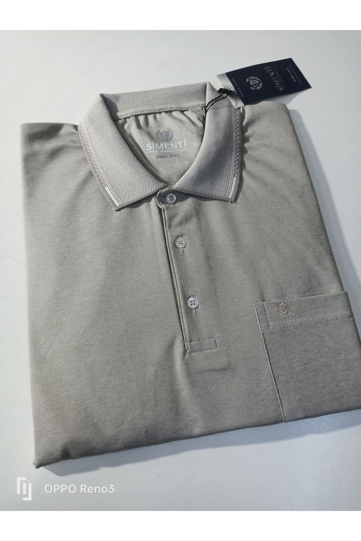 SİMENTİ büyük beden 5xl 6xl yakalı cepli pamuklu kısa kol t-shirt