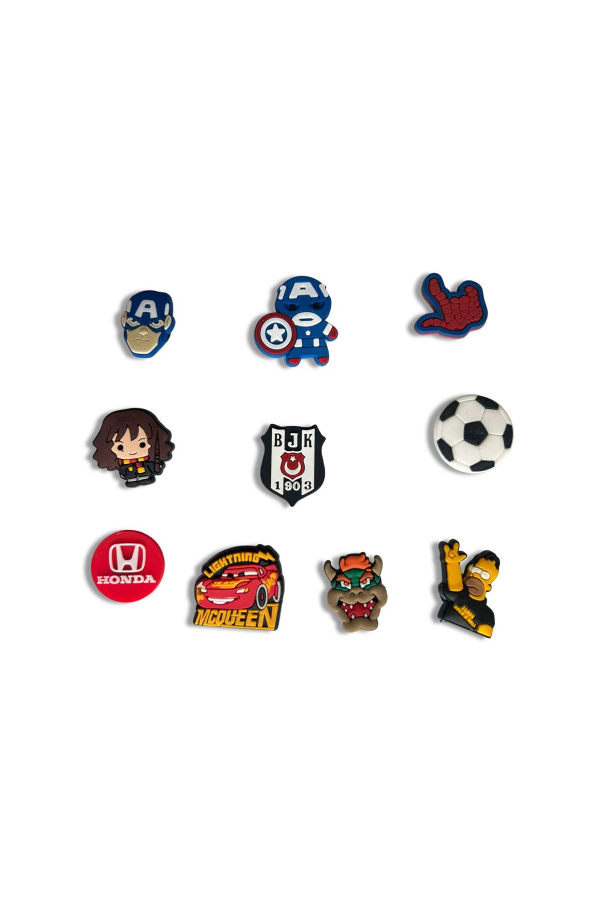 Crocs Jibbitz Terlik Süsü 10'lu Set Futbol Takımı konsept Aksesuar Charm