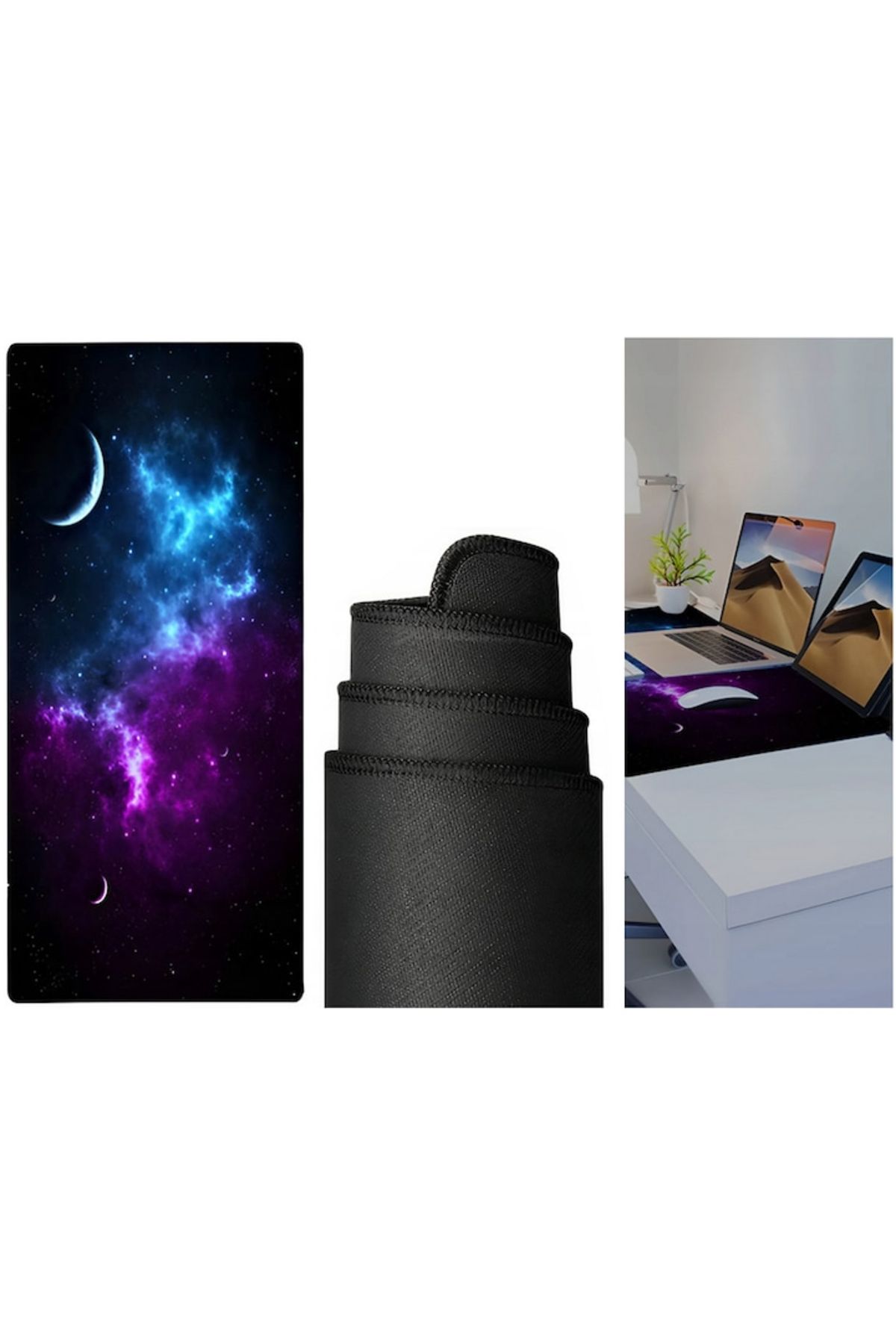 varioshop-VarioShop® gaming mousepad, galaxy model, made of flexible, non-stick, durable material 9