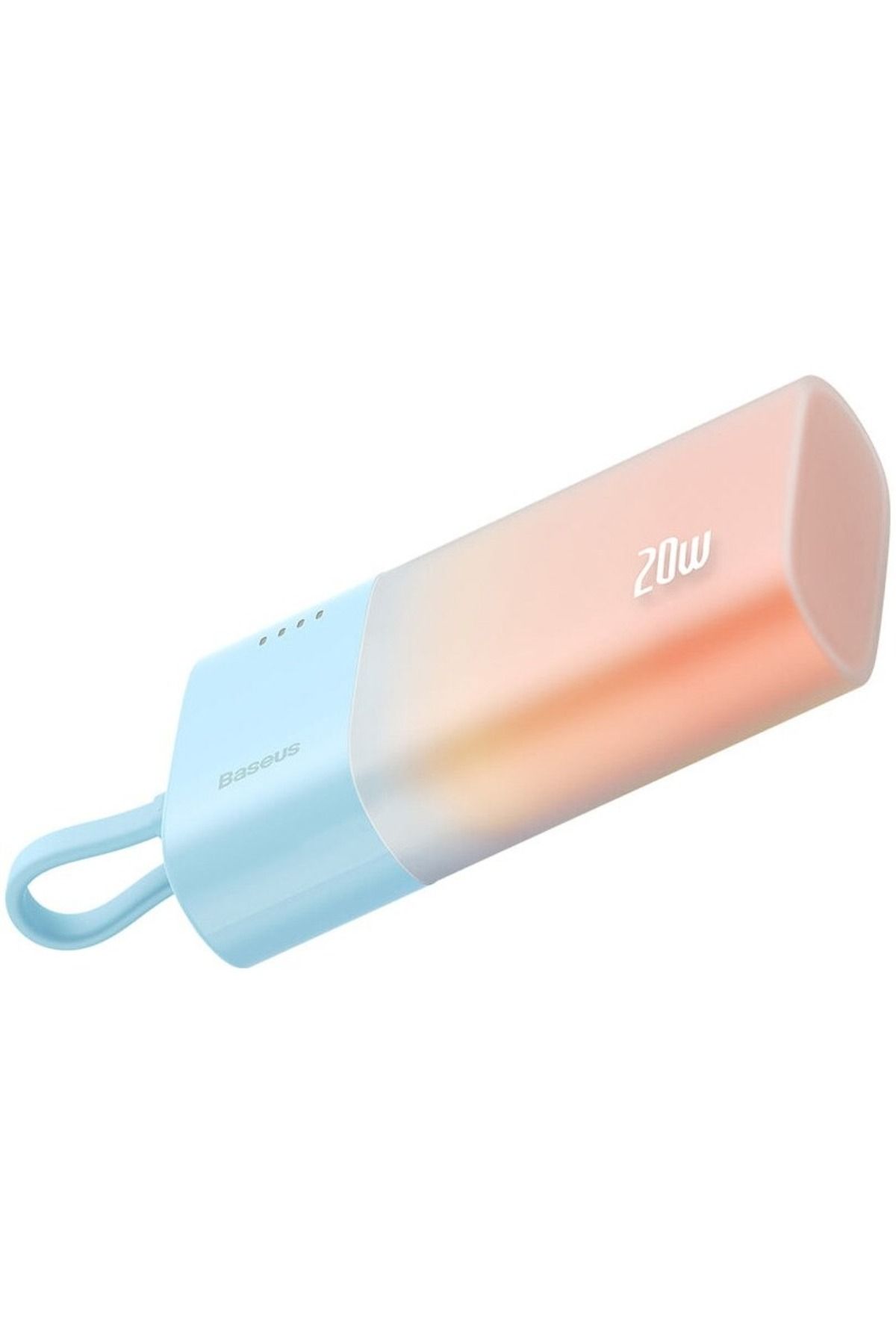 Baseus-Baseus Popsicle external battery 5200 mAh, 20W, USB-C, built-in cable, Orange 3