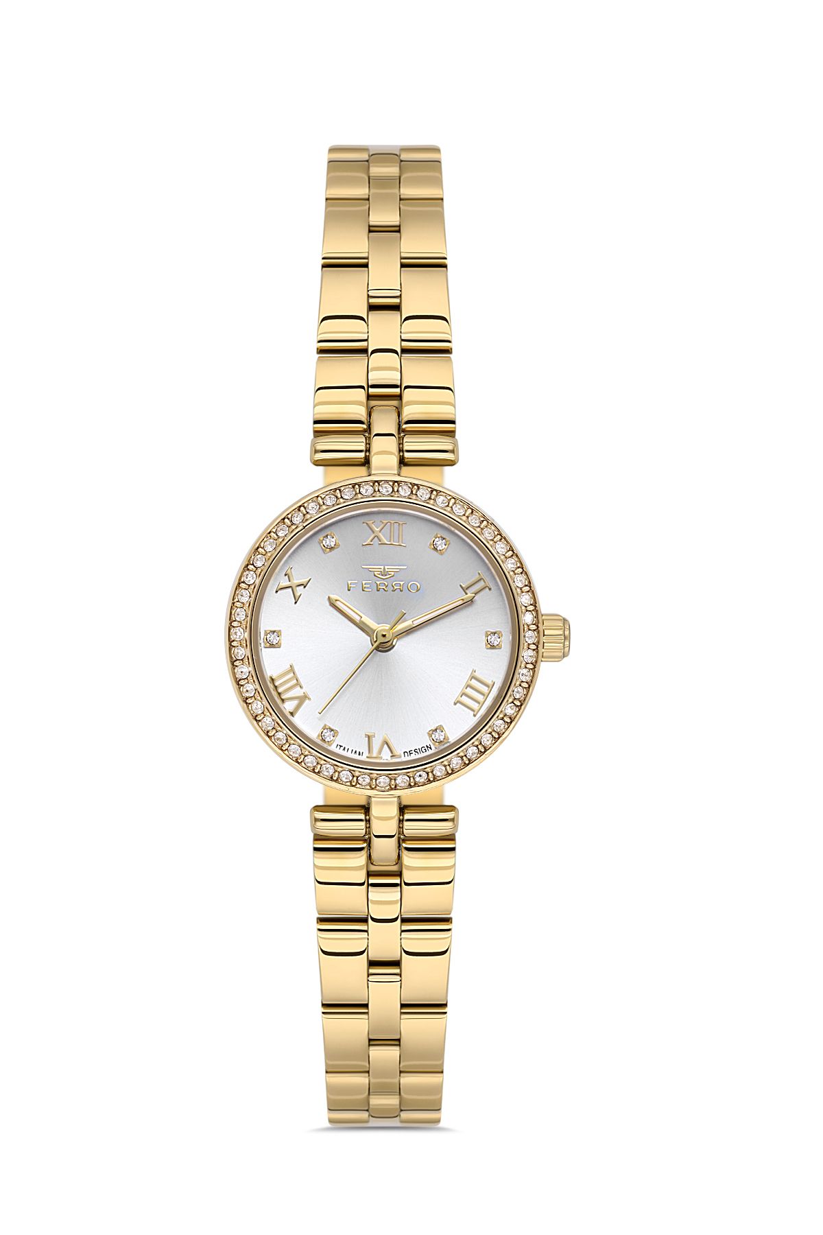 FERRO FL21612AWT-B Quartz Çelik Altın Rengi 26 mm Kadın Kol Saati