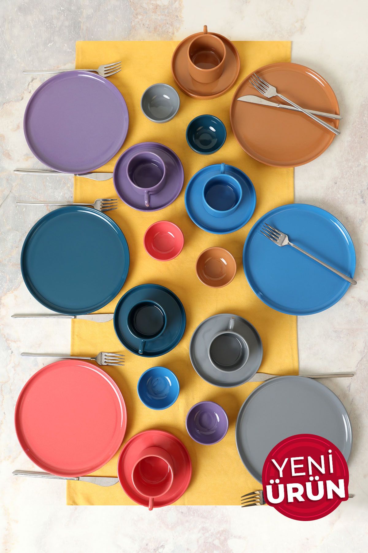 Keramika Mixed Kahvaltı Takımı 24 Parça 6 Kişilik 406-620