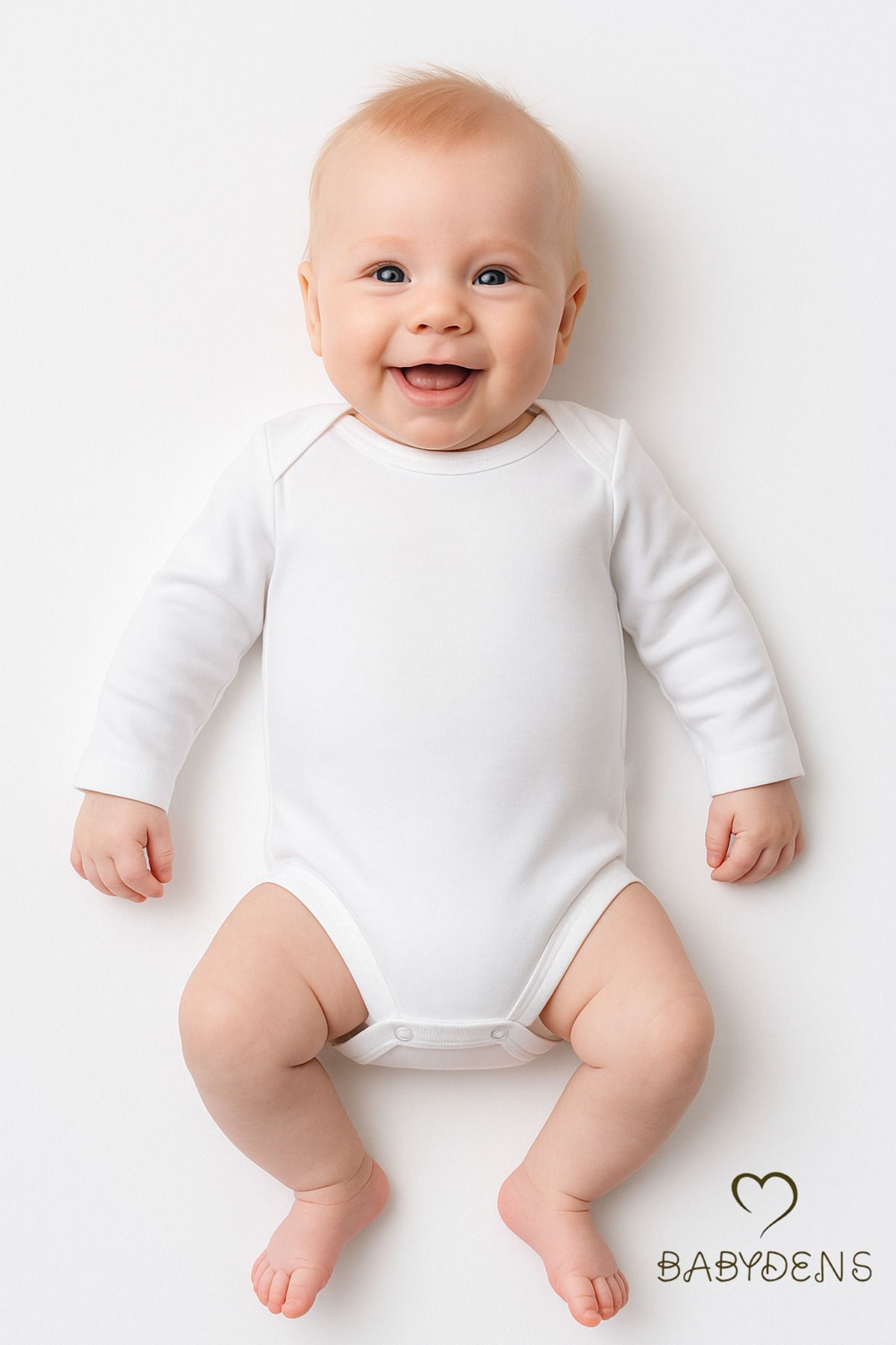 BABYDEN'S Uzun Kollu Bebek Body Zıbın Yumuşak Kumaşlı, Çıtçıtlı, Beyaz İç Zıbın Pamuklu Bebek Giyim 03-24Ay