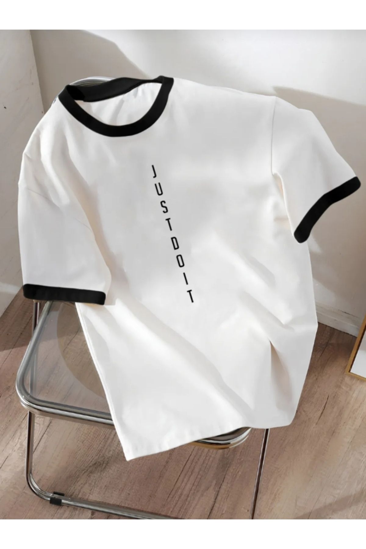 Man Unisex Erkek/Kadın Özel Baskılı Oversize Pamuku T-Shirt