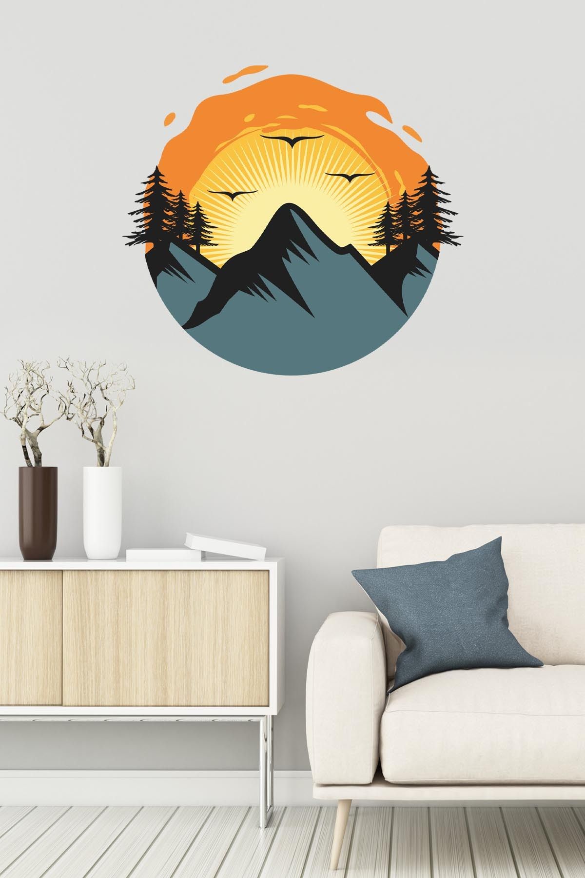 Akıllı Kağıt Ev Dekorasyon Bohem Sticker 60 x 60 cm (Model-69)